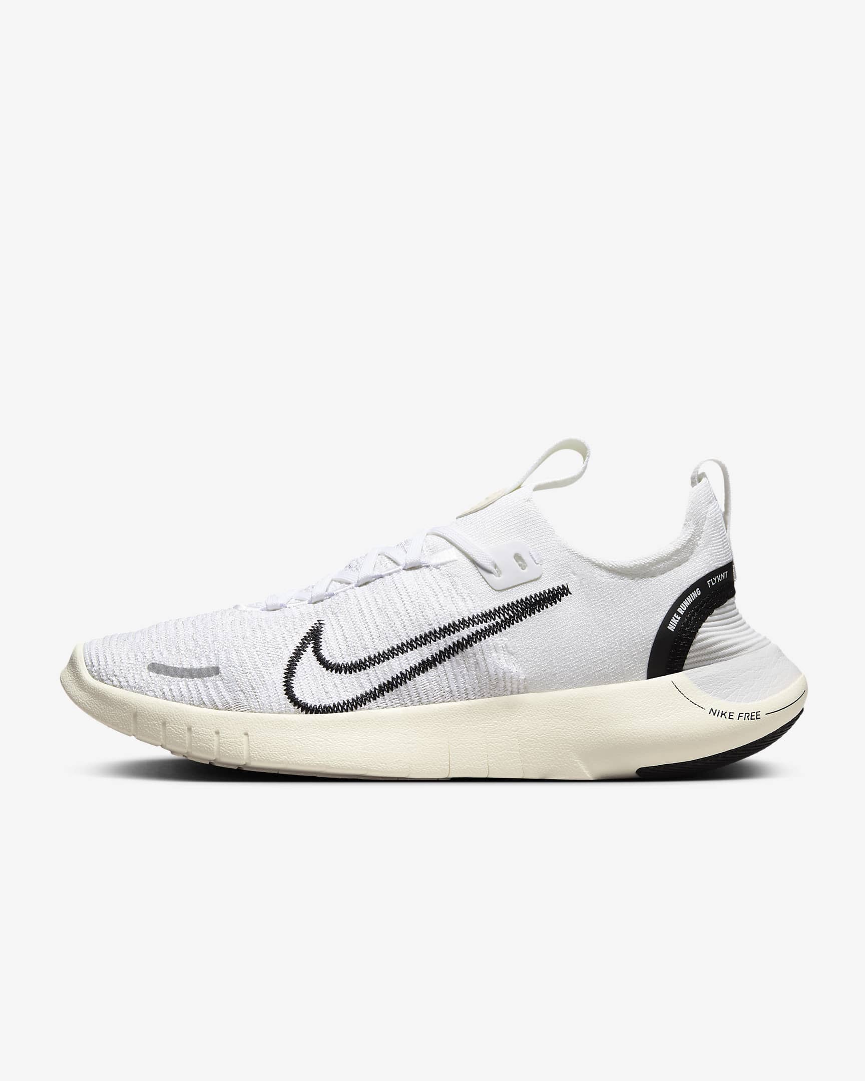 Nike Free RN NN Straßenlaufschuh für Damen - Weiß/Coconut Milk/Photon Dust/Schwarz