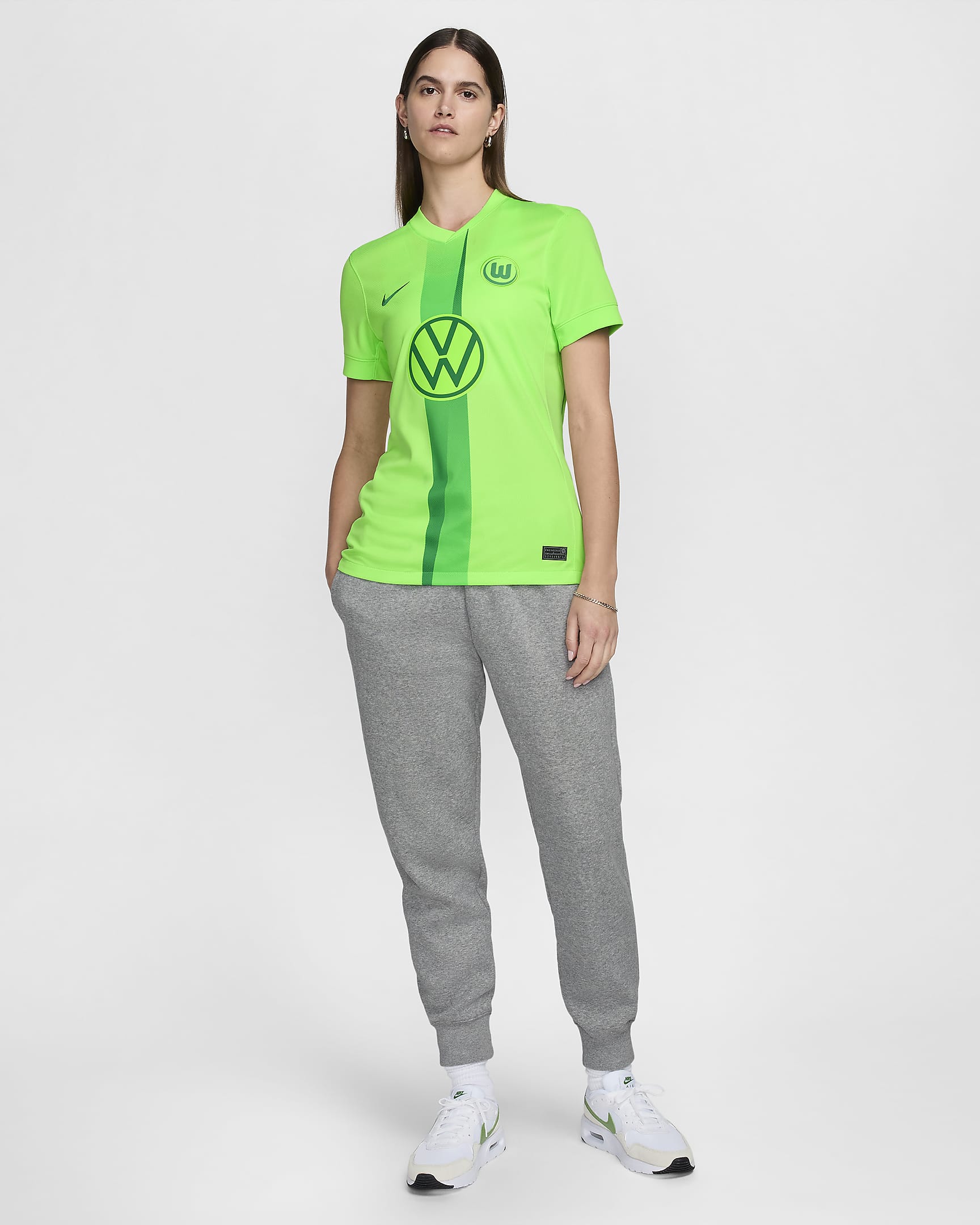 Primera equipación Stadium VfL Wolfsburgo 2024/25 Camiseta de fútbol de réplica Nike Dri-FIT - Mujer - Sub Lime/Lucky Green/Sub Lime