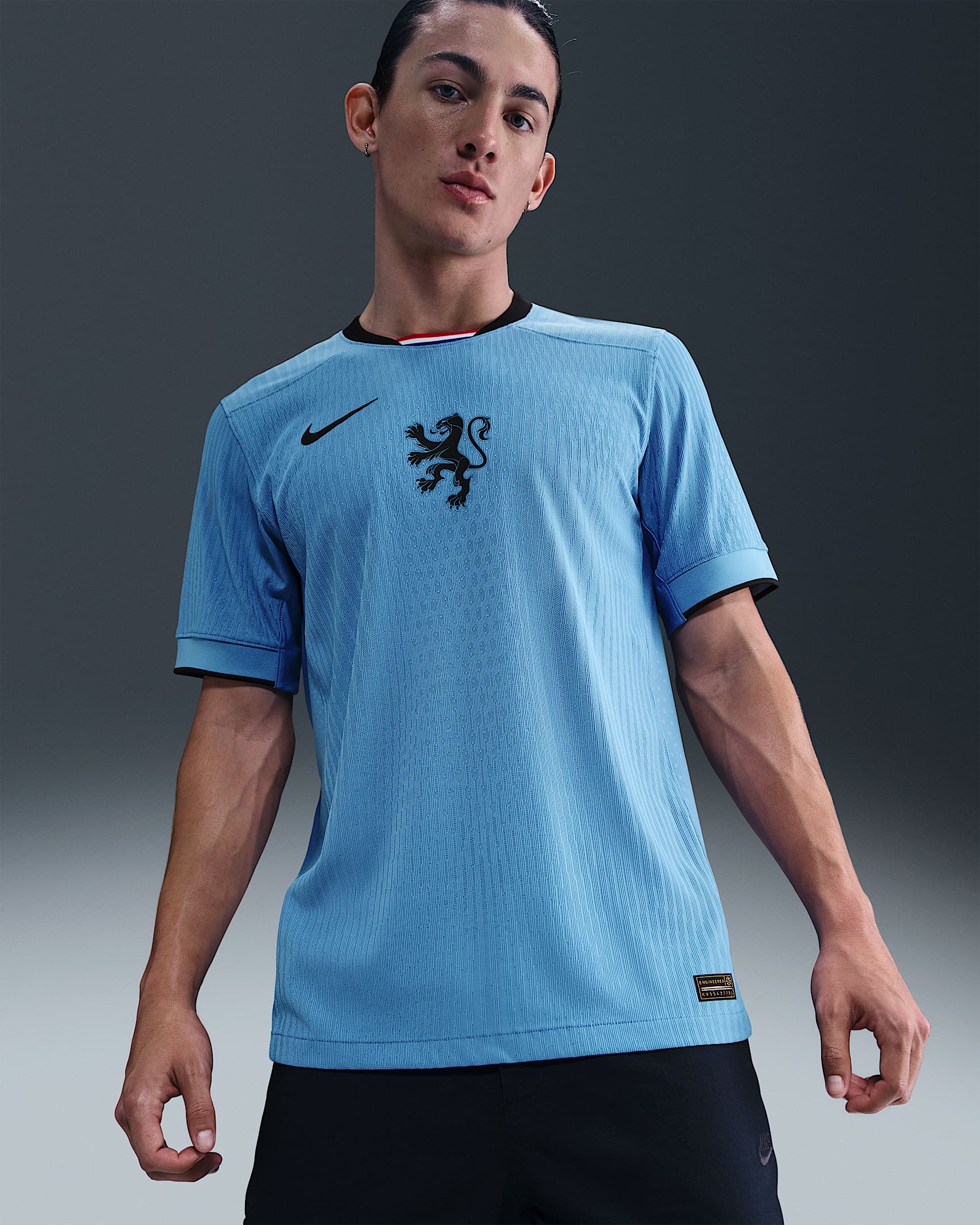 Nederland 2025 Match Uit (vrouwenelftal) Nike Dri-FIT ADV authentiek voetbalshirt voor heren - Blue Beyond/Zwart