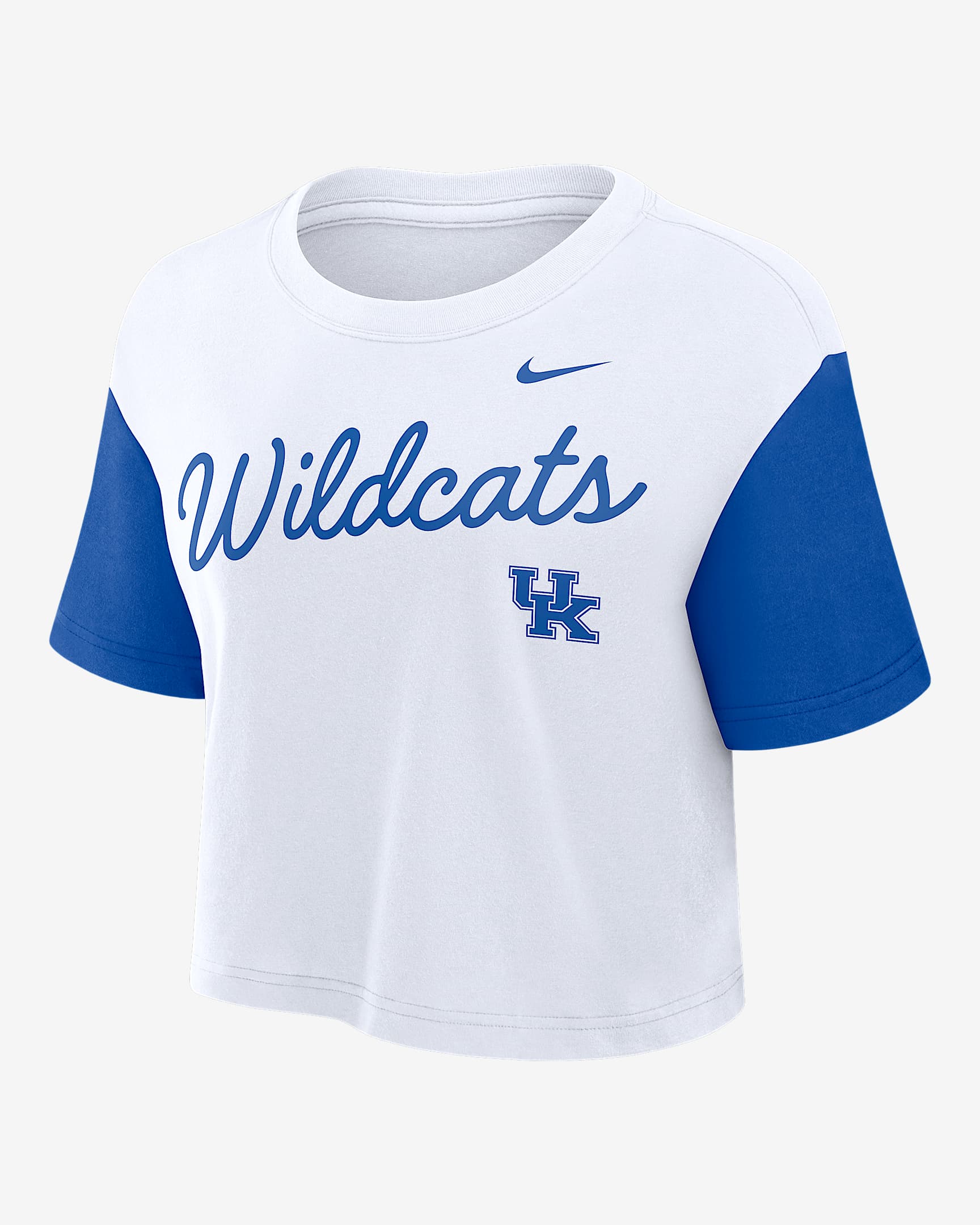 Kentucky Script Women's Nike Dri-FIT College Cropped T-Shirt - White