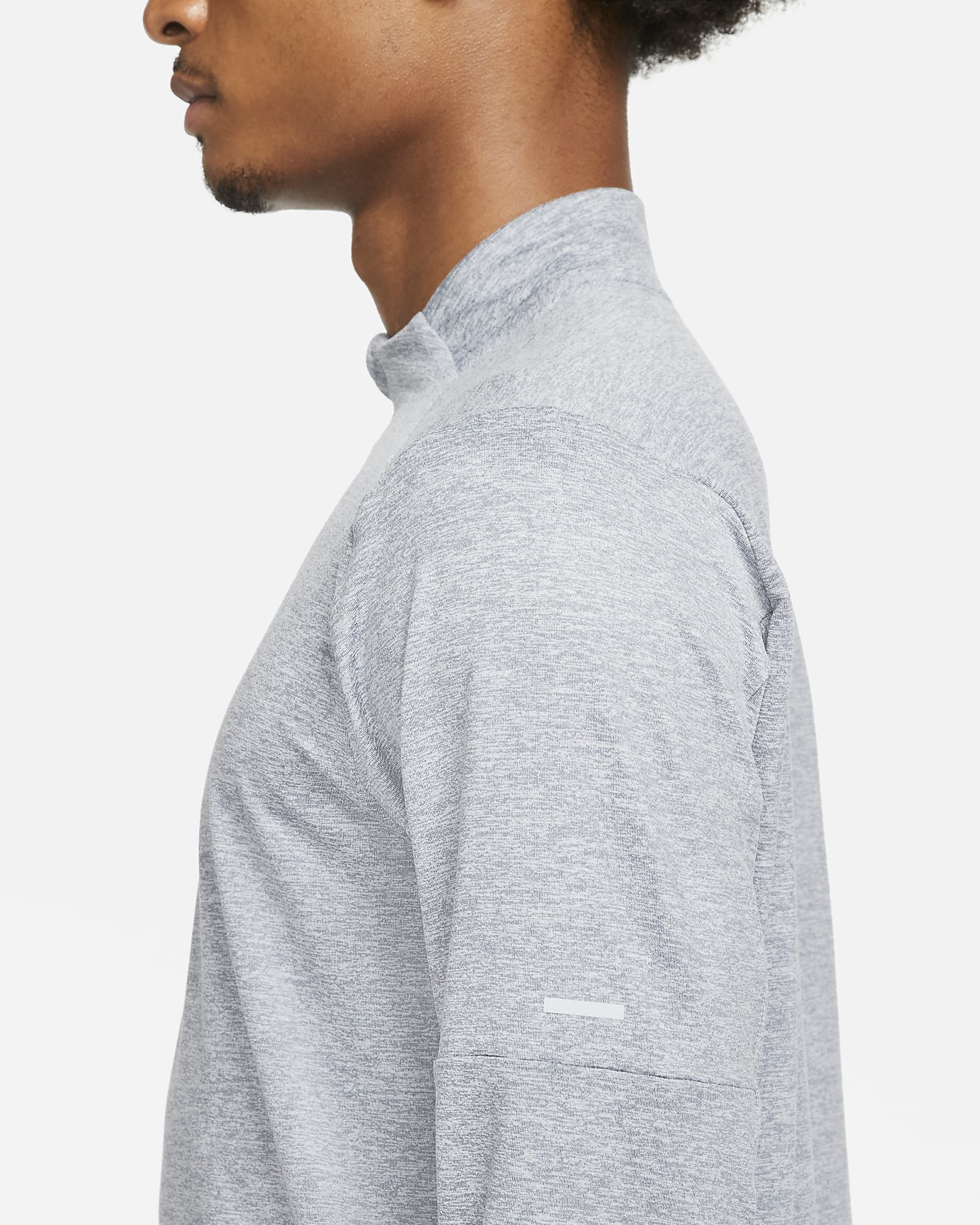 Nike Men's Dri-FIT 1/2-zip Running Top - Smoke Grey/Grey Fog/Heather