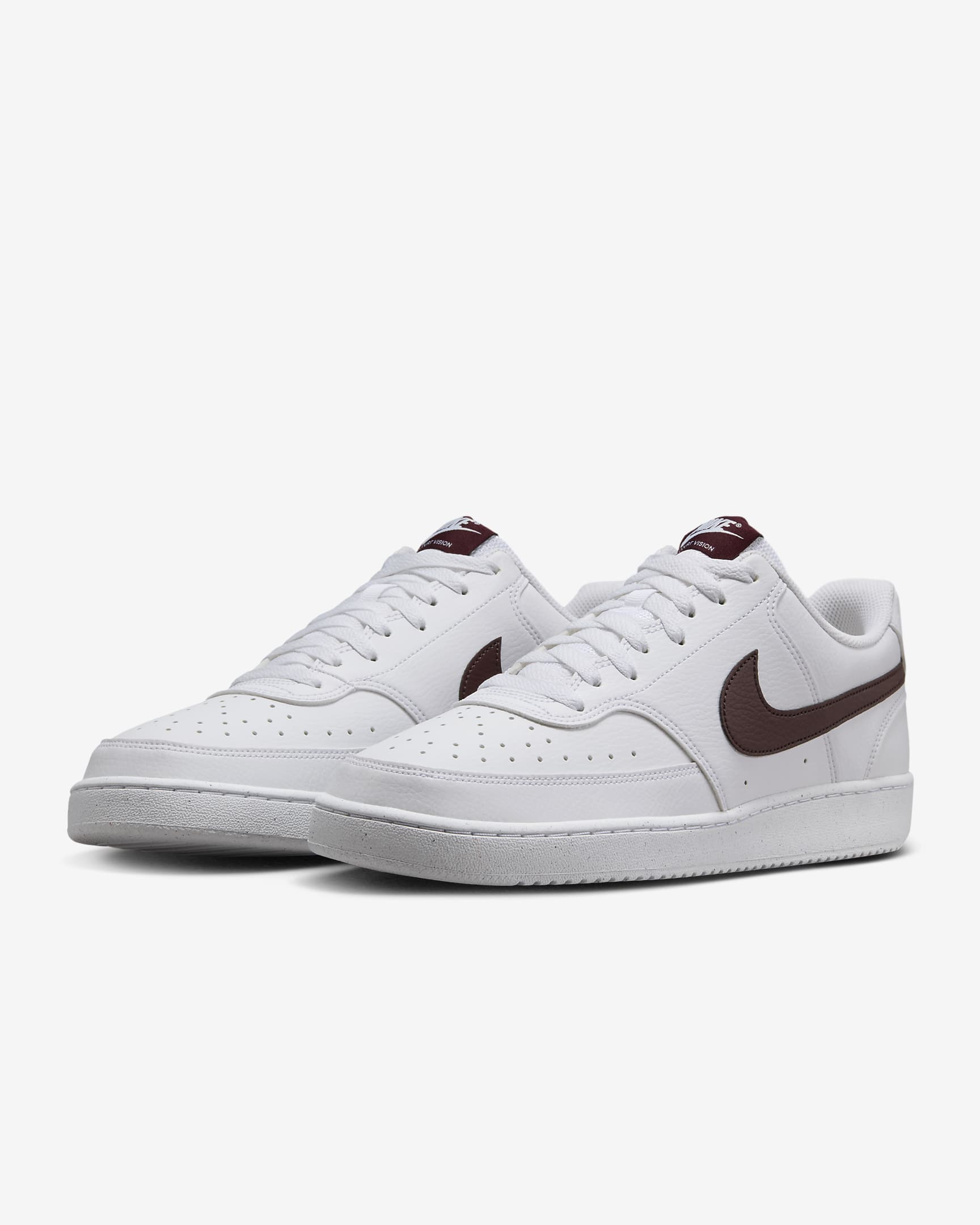 Nike Court Vision 低筒 Next Nature 男鞋 - 白色/Burgundy Crush