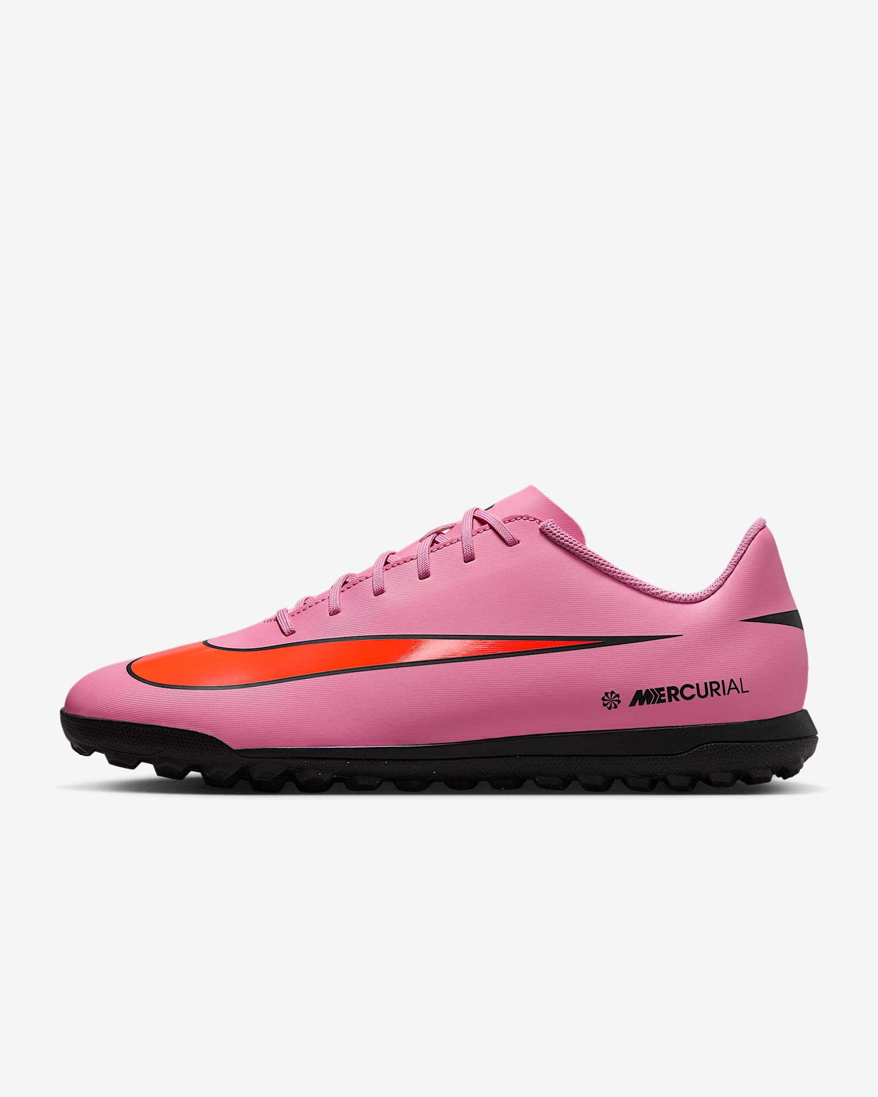 Tacos de fútbol para pasto sintético (turf) de corte low Nike Mercurial Vapor 16 Club - Flamenco mágico/Carmesí total/Negro