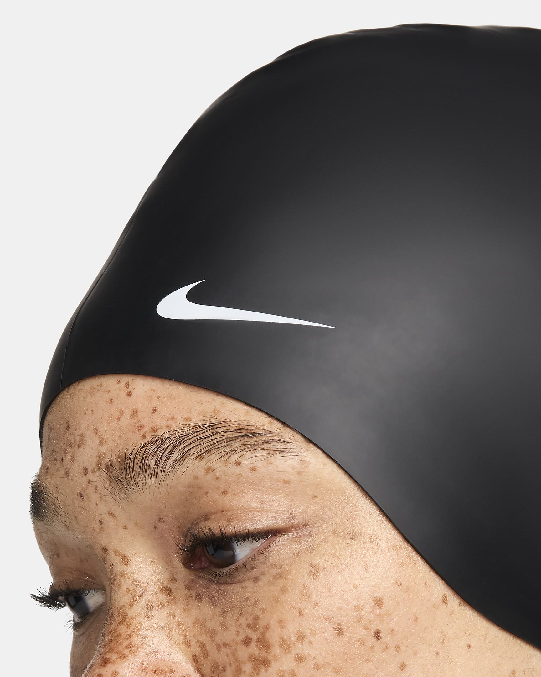 Gorra de baño para cabello voluminoso Nike Swim - Negro