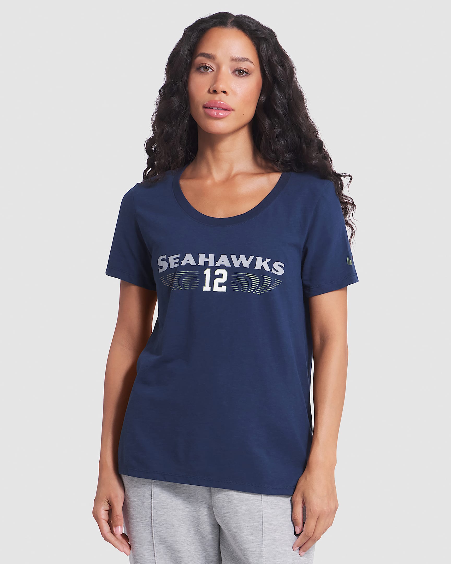 Seattle Seahawks Rivalries Collection Slub Women's Nike Dri-FIT NFL T-Shirt - Navy