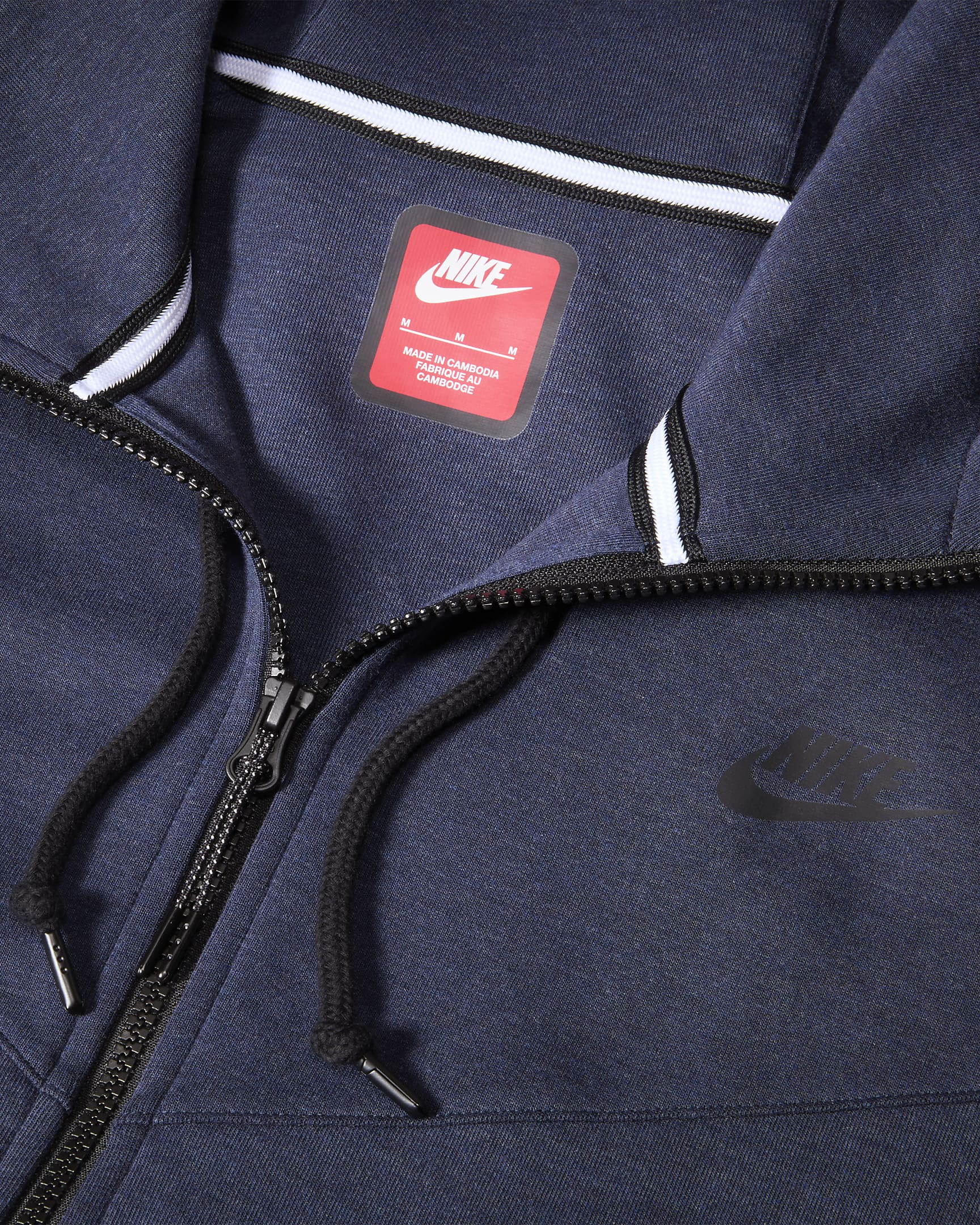 Nike Sportswear Tech Fleece OG Men's Full-Zip Hoodie Sweatshirt - Obsidian Heather/Black