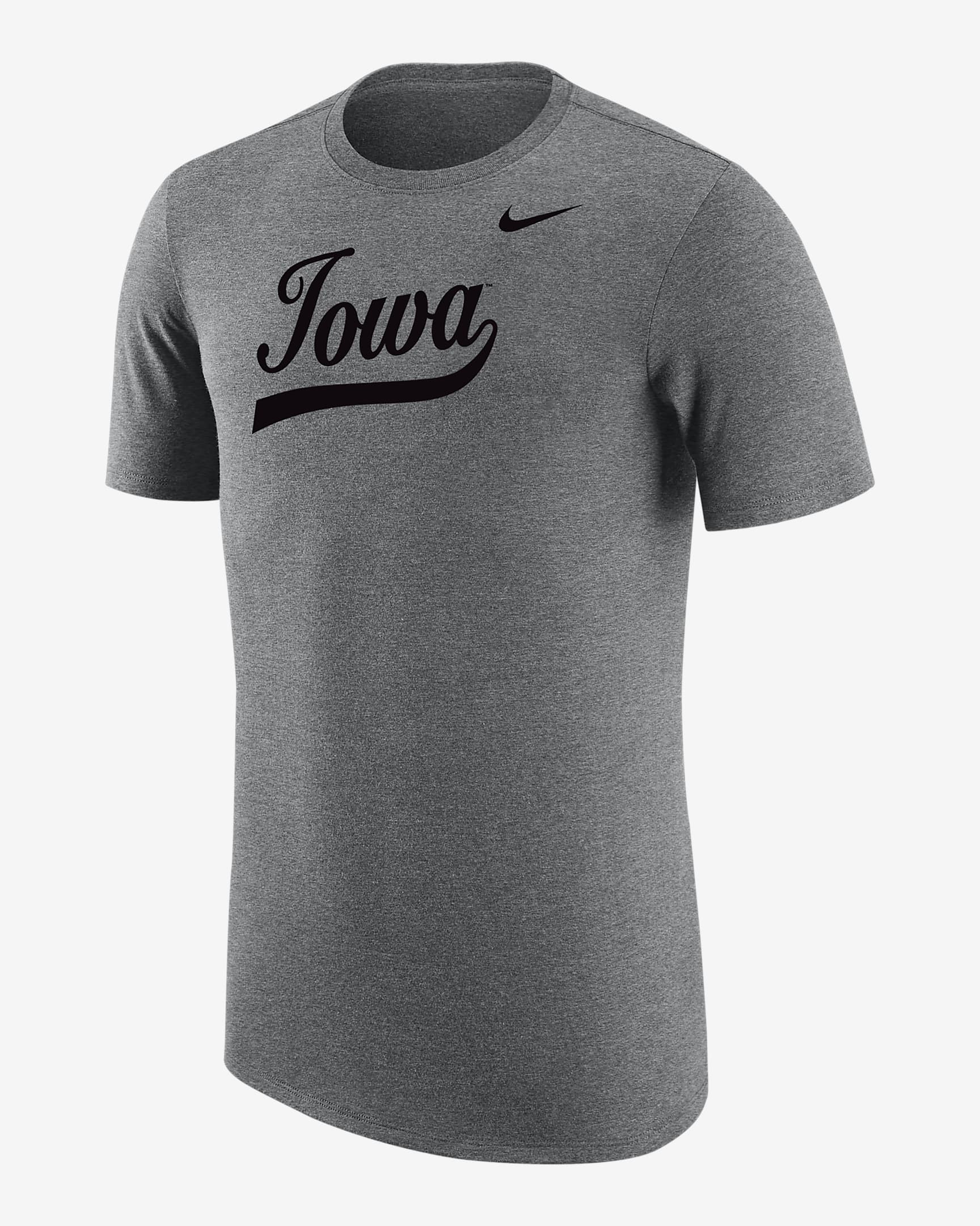 Iowa Men's Nike College T-Shirt - Dark Grey Heather