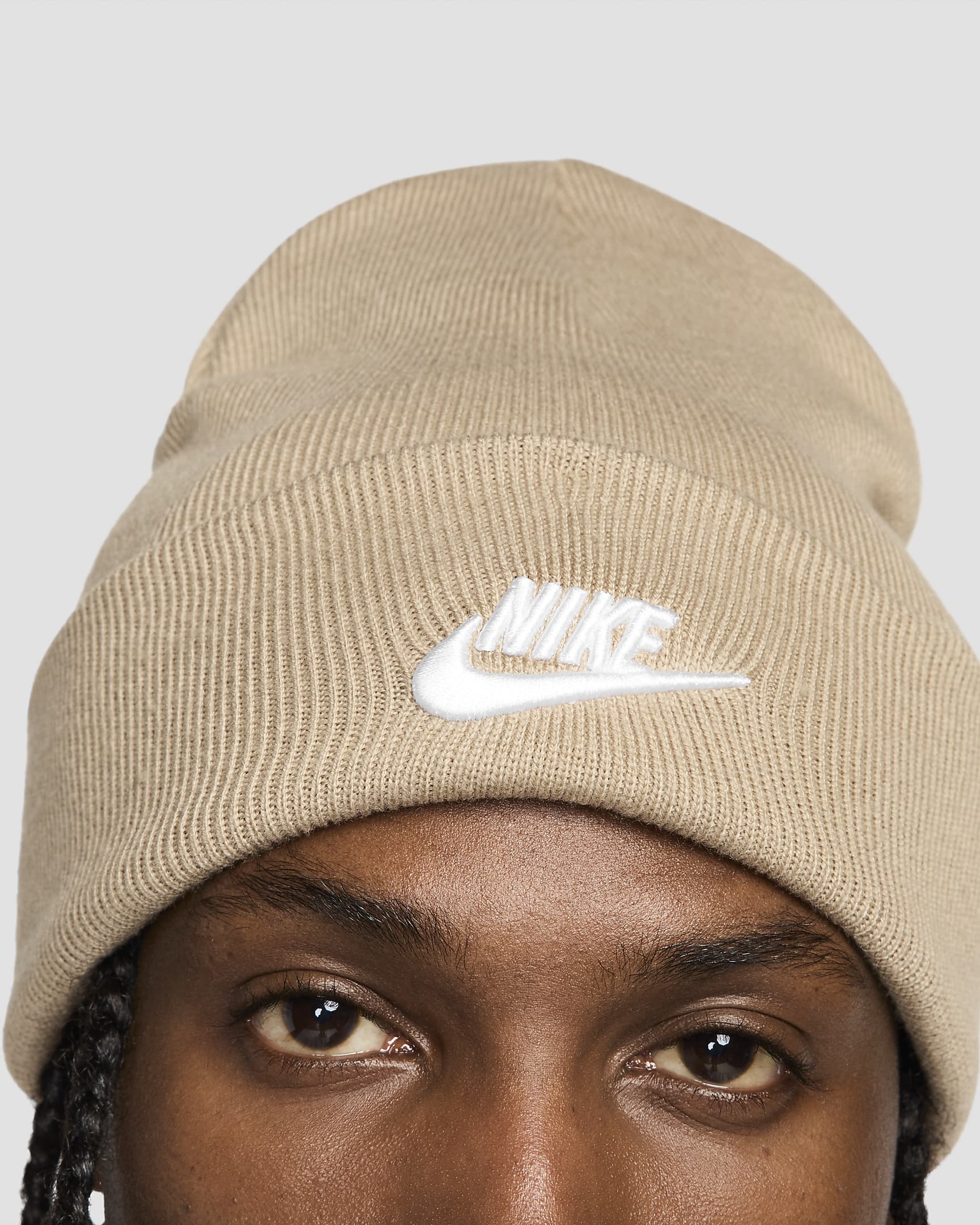 Nike Peak Gorra Futura - Caqui/Blanc