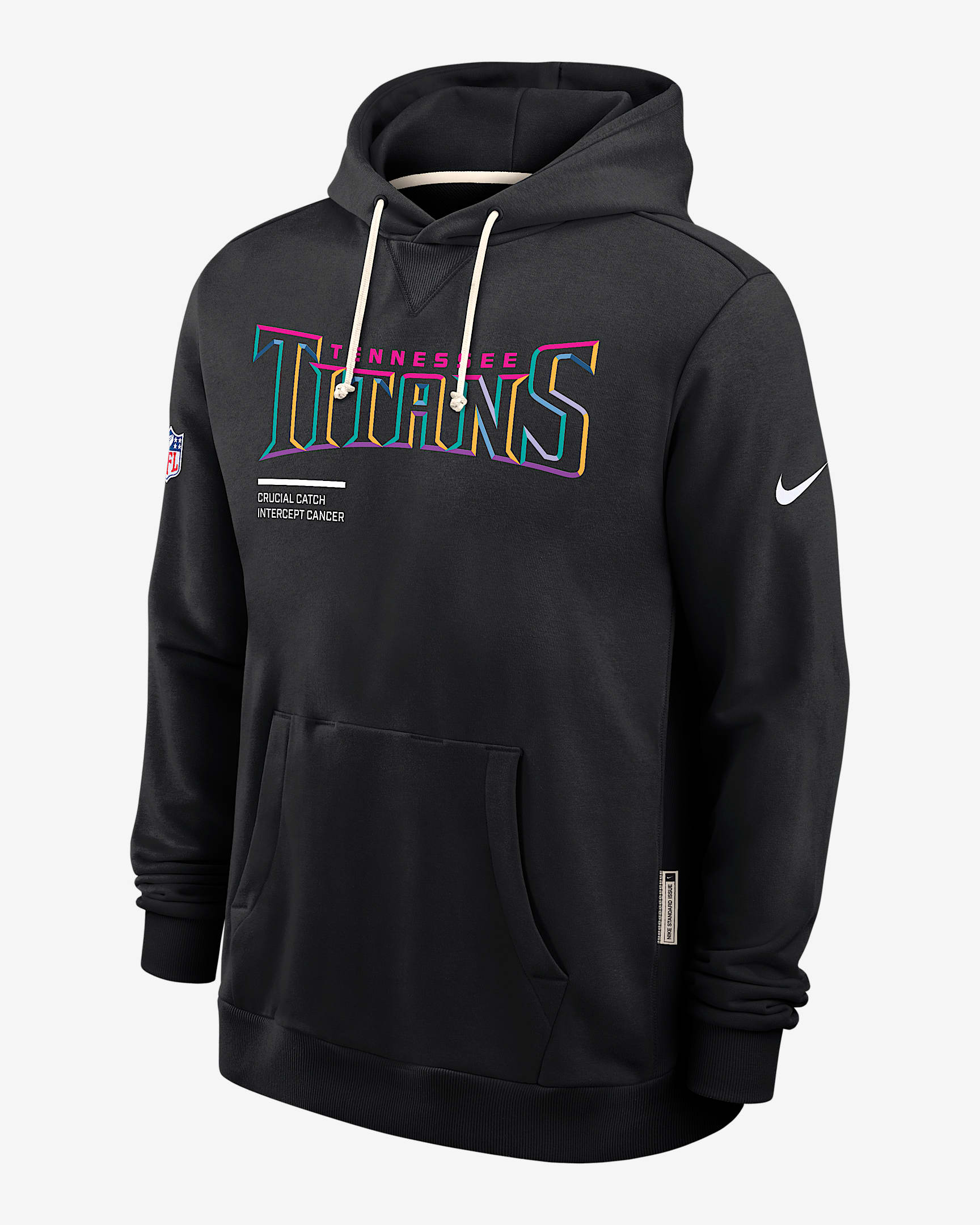 Tennessee Titans Crucial Catch Sideline Men's Nike Dri-FIT NFL Pullover Hoodie - Black