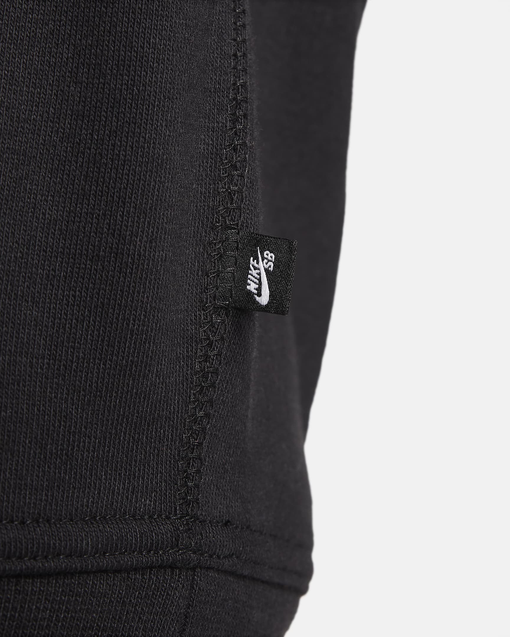 Sweat à capuche de skateboard en tissu Fleece Nike SB - Noir/Blanc