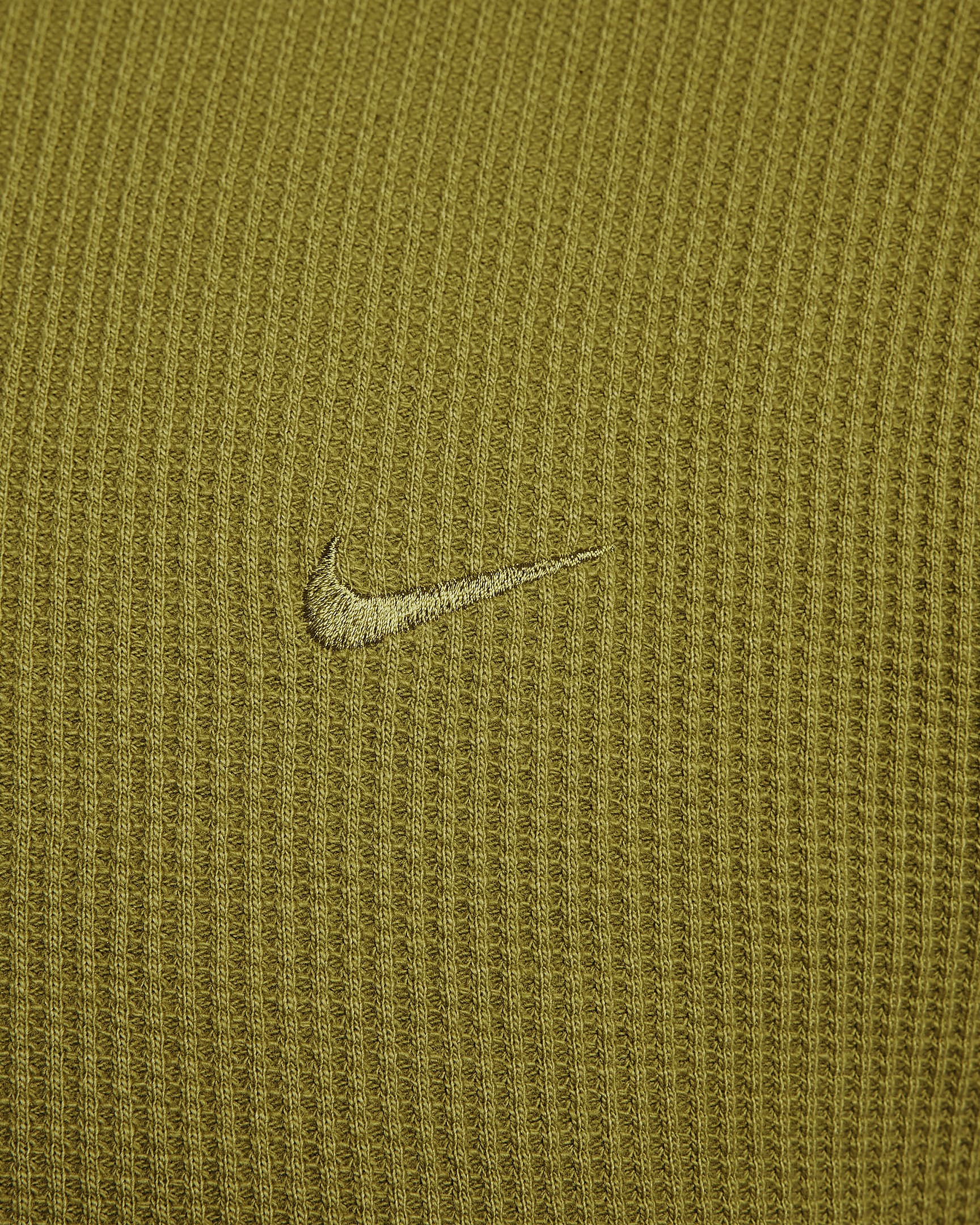 Nike Life langermet, tykk vaffelmønstret overdel til herre - Pacific Moss/Neutral Olive/Pacific Moss