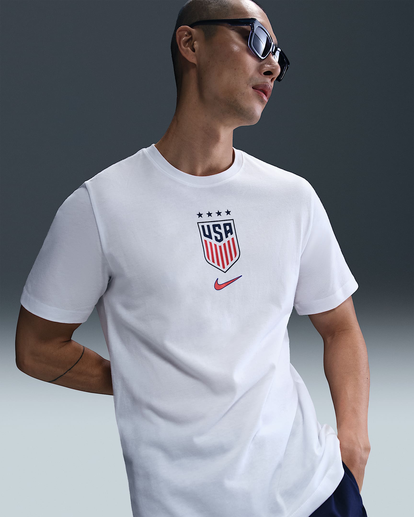 Playera de fútbol Nike para hombre USWNT - Blanco