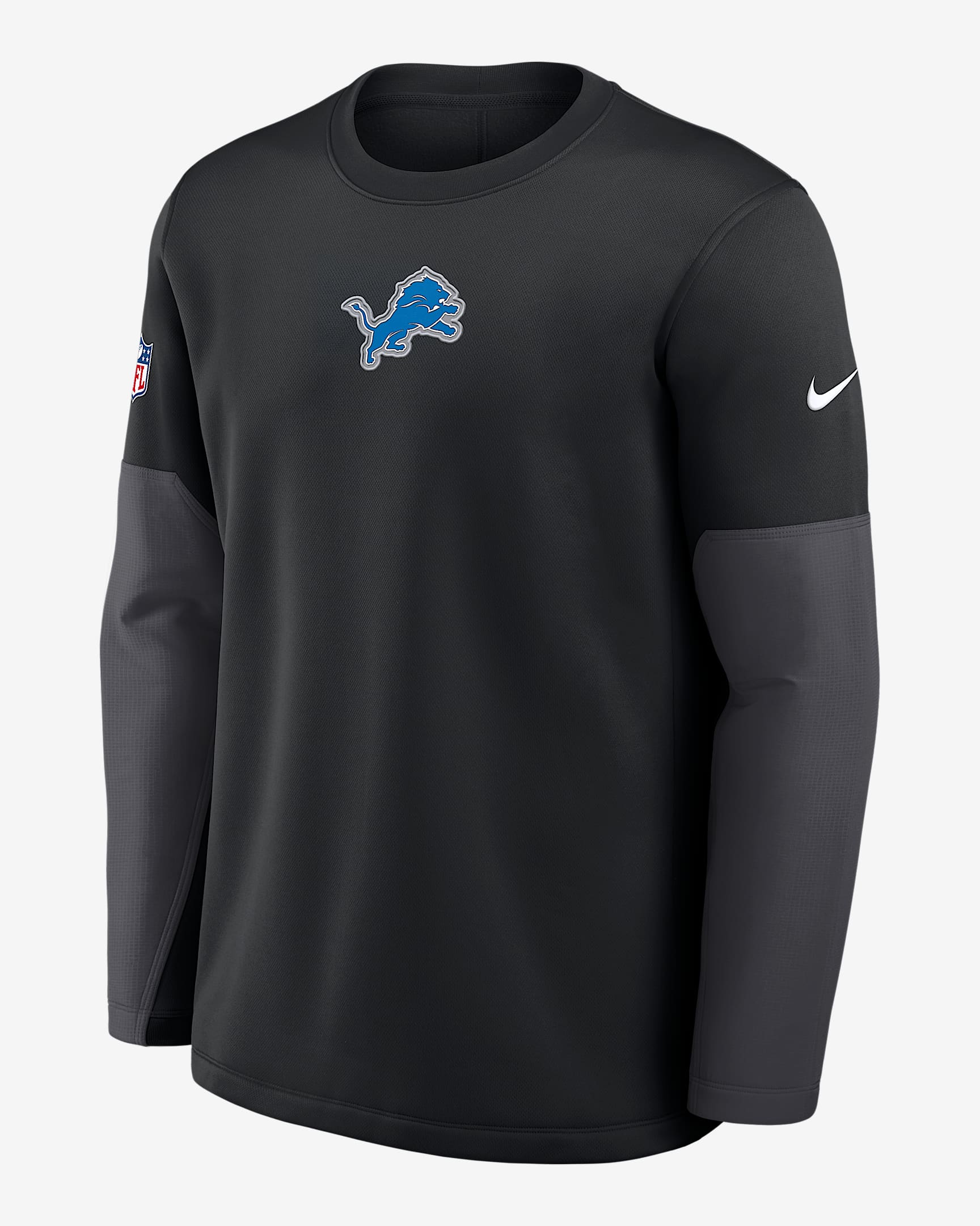 Detroit Lions Scripted To Win Sideline Coach Men's Nike Therma-FIT NFL Long-Sleeve T-Shirt - Black