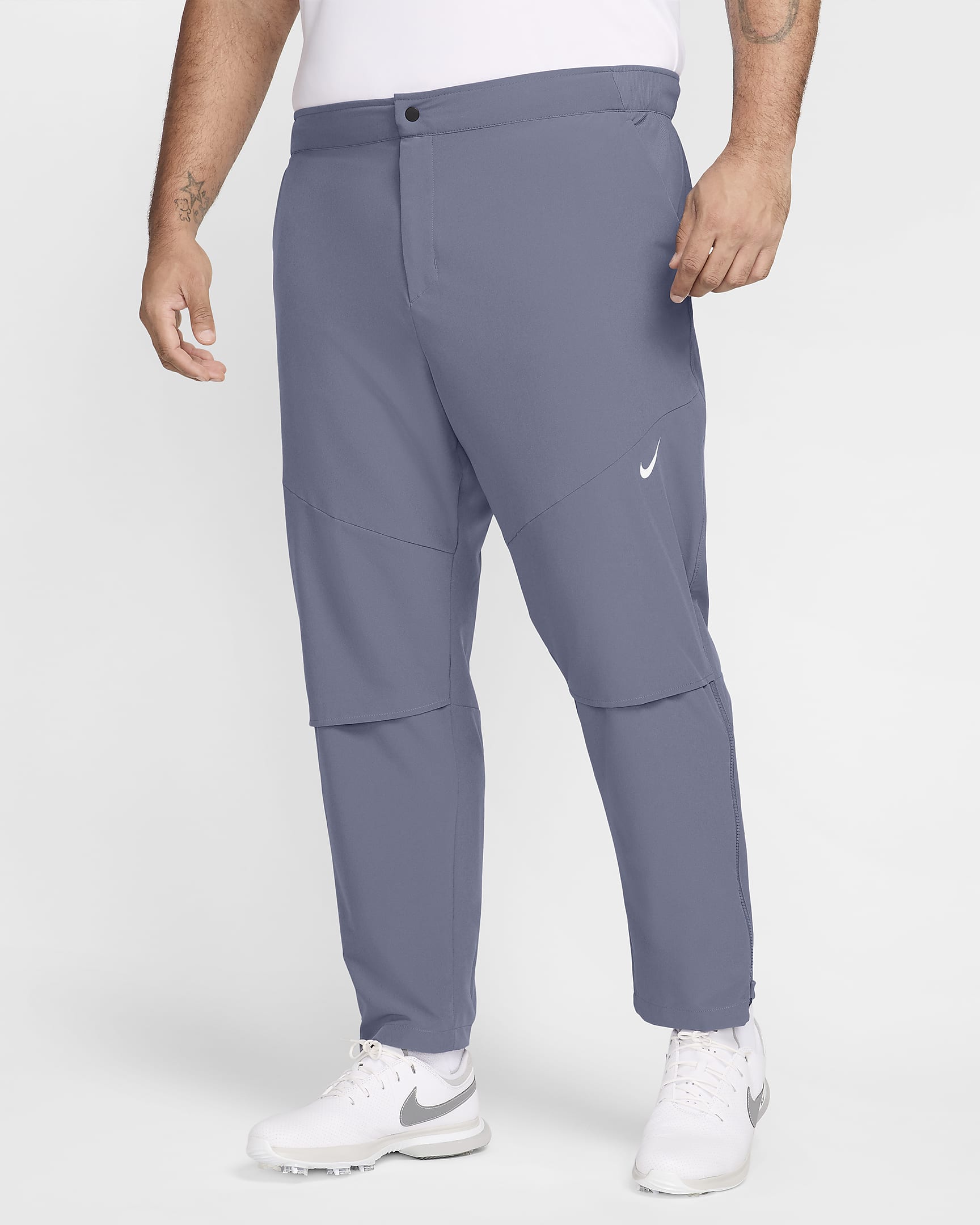 Nike Golf Club Men's Dri-FIT Golf Trousers - Light Carbon/White