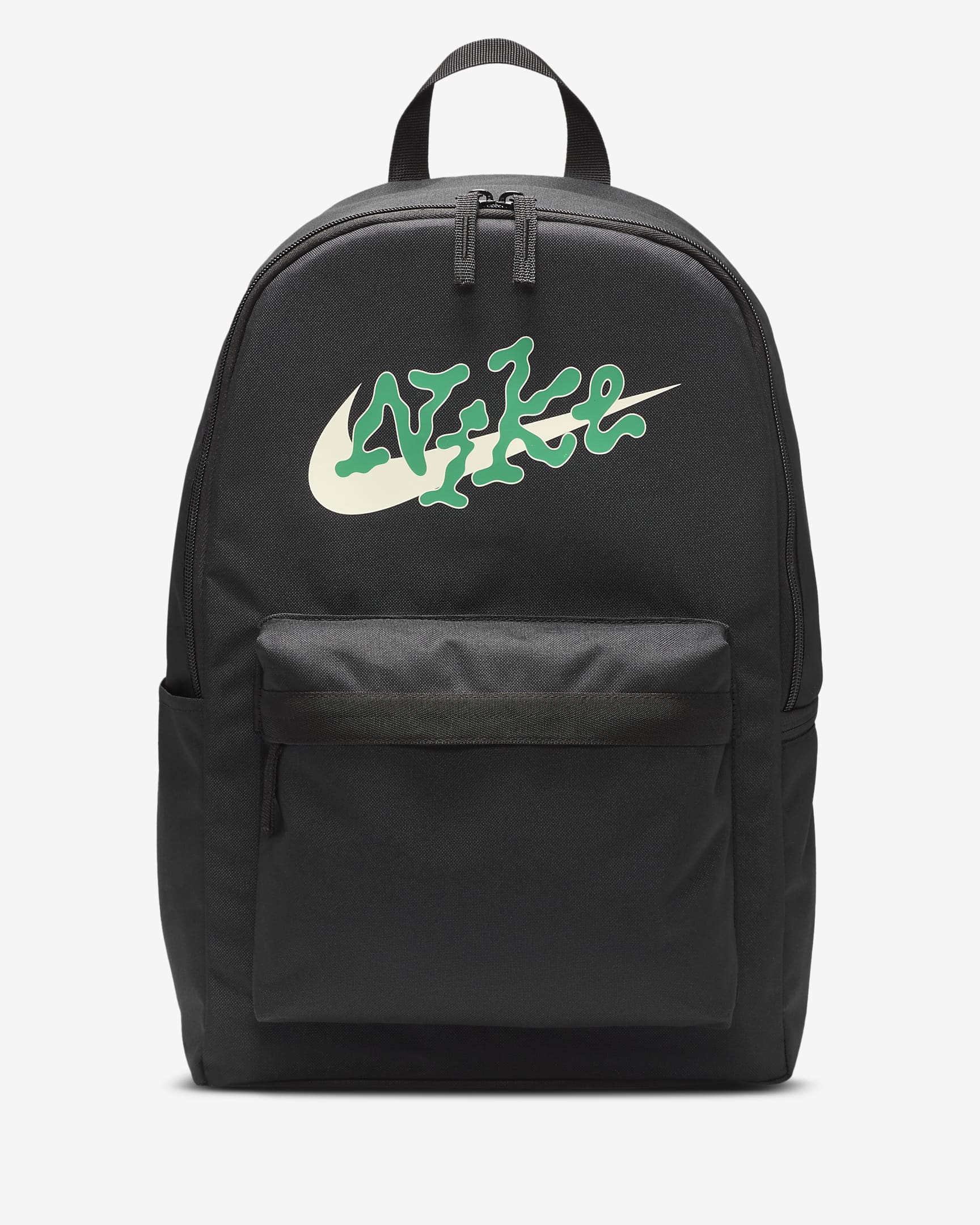 Nike Heritage Backpack (25L) - Black/Black/Stadium Green