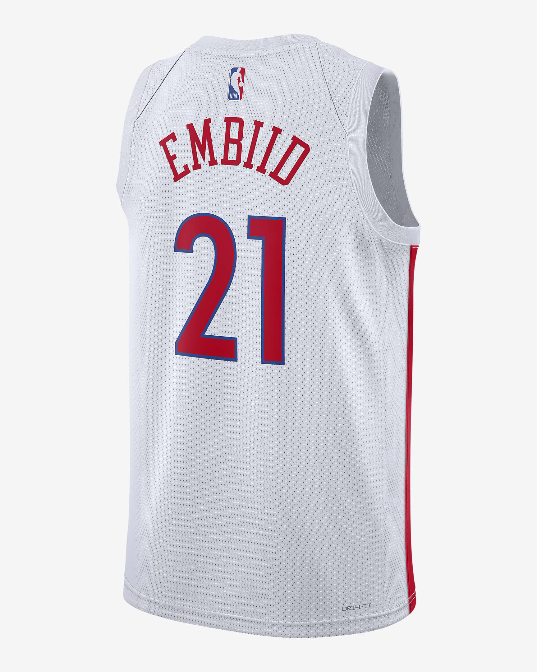 Jersey Swingman de la NBA Nike Dri-FIT Joel Embiid Philadelphia 76ers ...