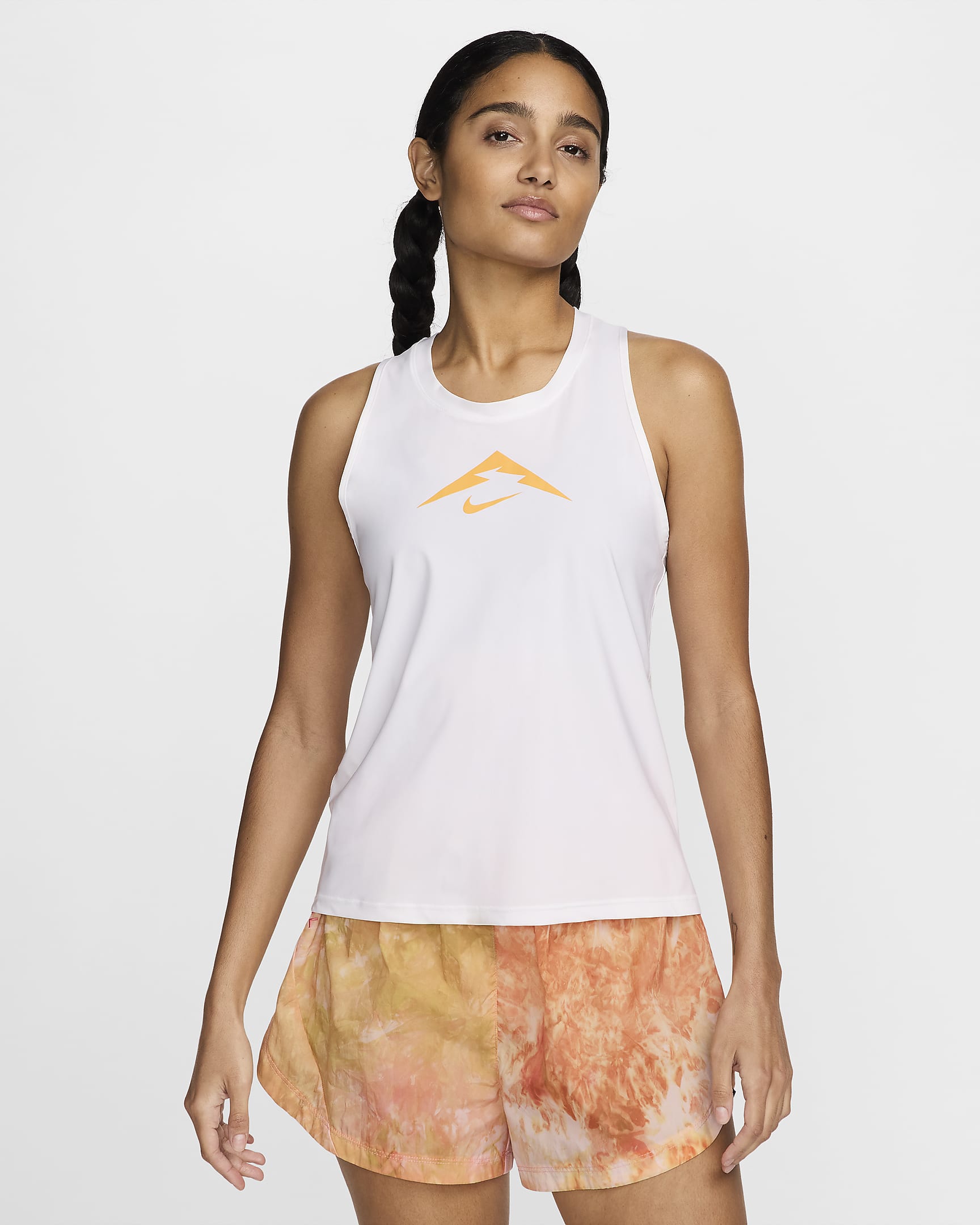 Nike Trail Women's Dri-FIT Graphic Running Tank Top - White/Sundial