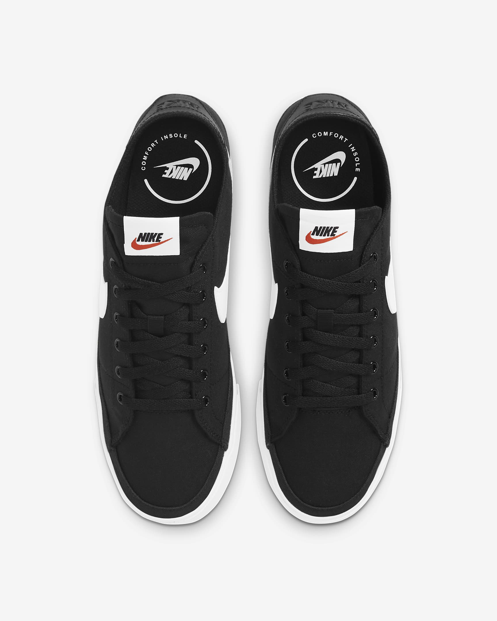 Sko Nike Court Legacy Canvas för män - Svart/Vit