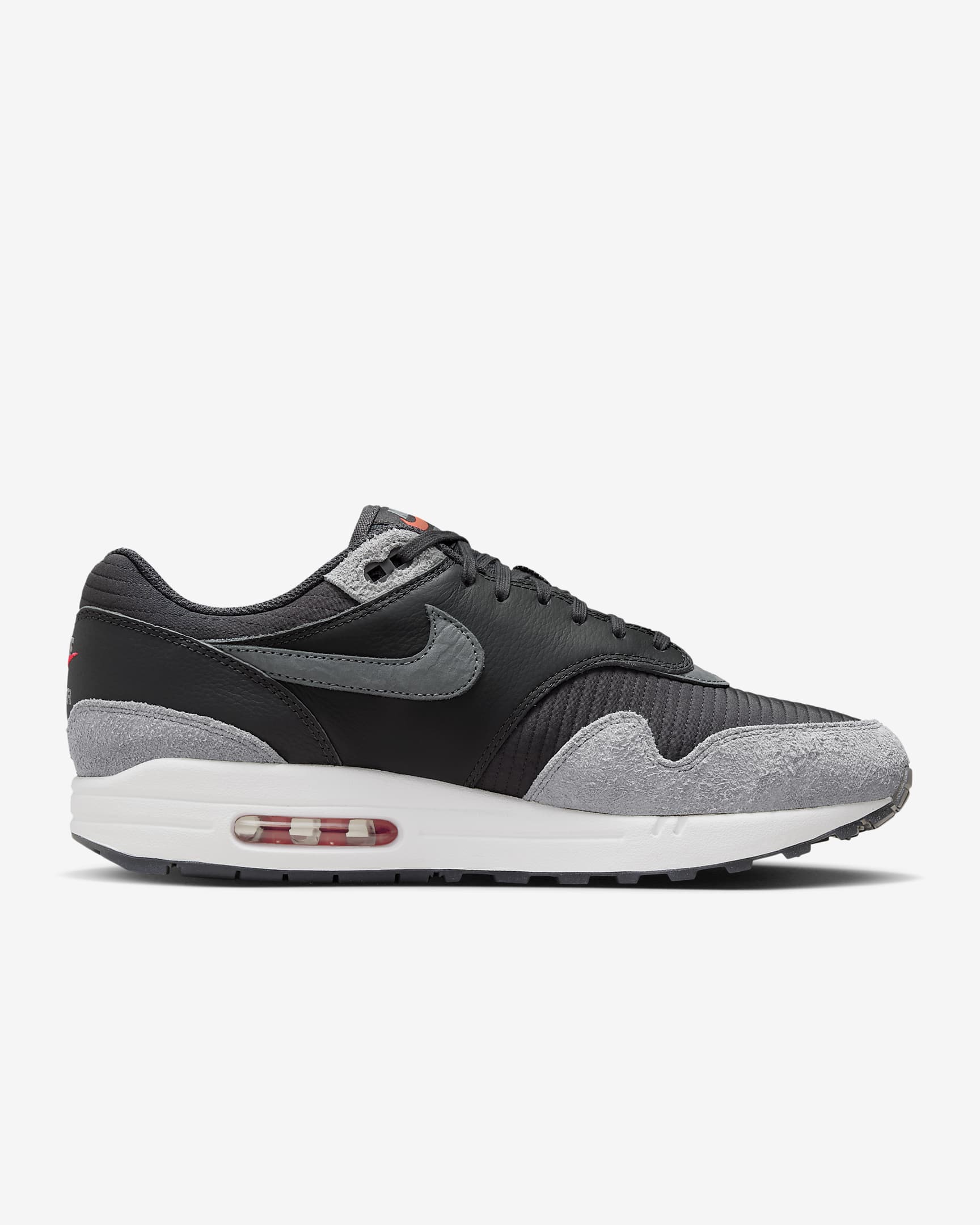 Chaussure Nike Air Max 1 Premium - Dark Smoke Grey/Flash Crimson/Summit White/Smoke Grey