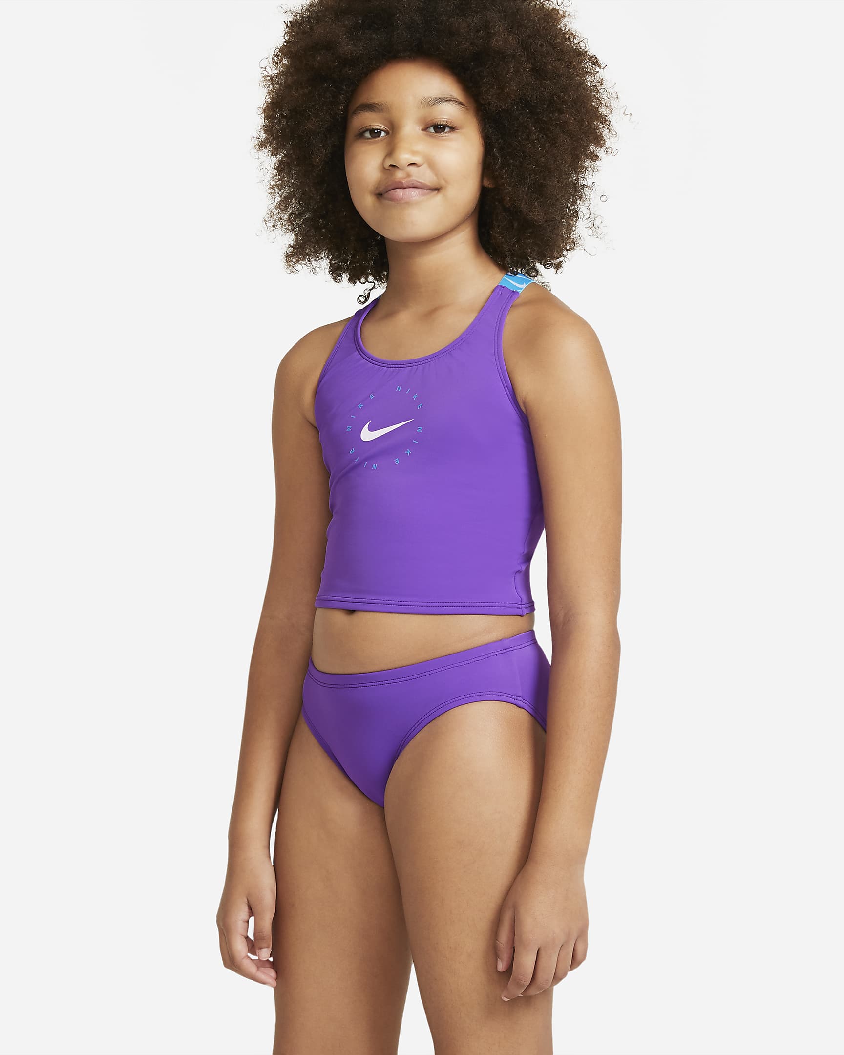 Nike Big Kids' (Girls') Crossback Midkini Set - Wild Berry
