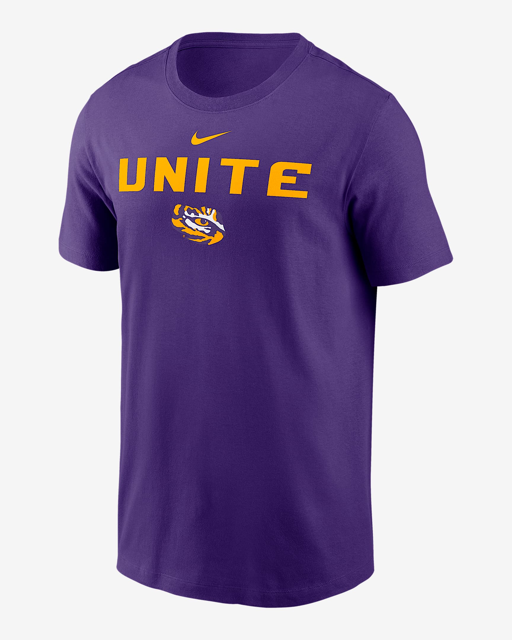 Playera universitaria Nike Dri-FIT para hombre LSU Sideline Mantra - Morado