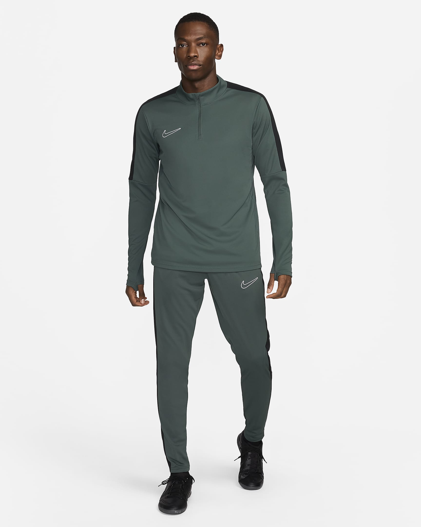 Nike Dri-FIT Academy Men's Dri-FIT Football Pants - Vintage Green/Black/Black/White