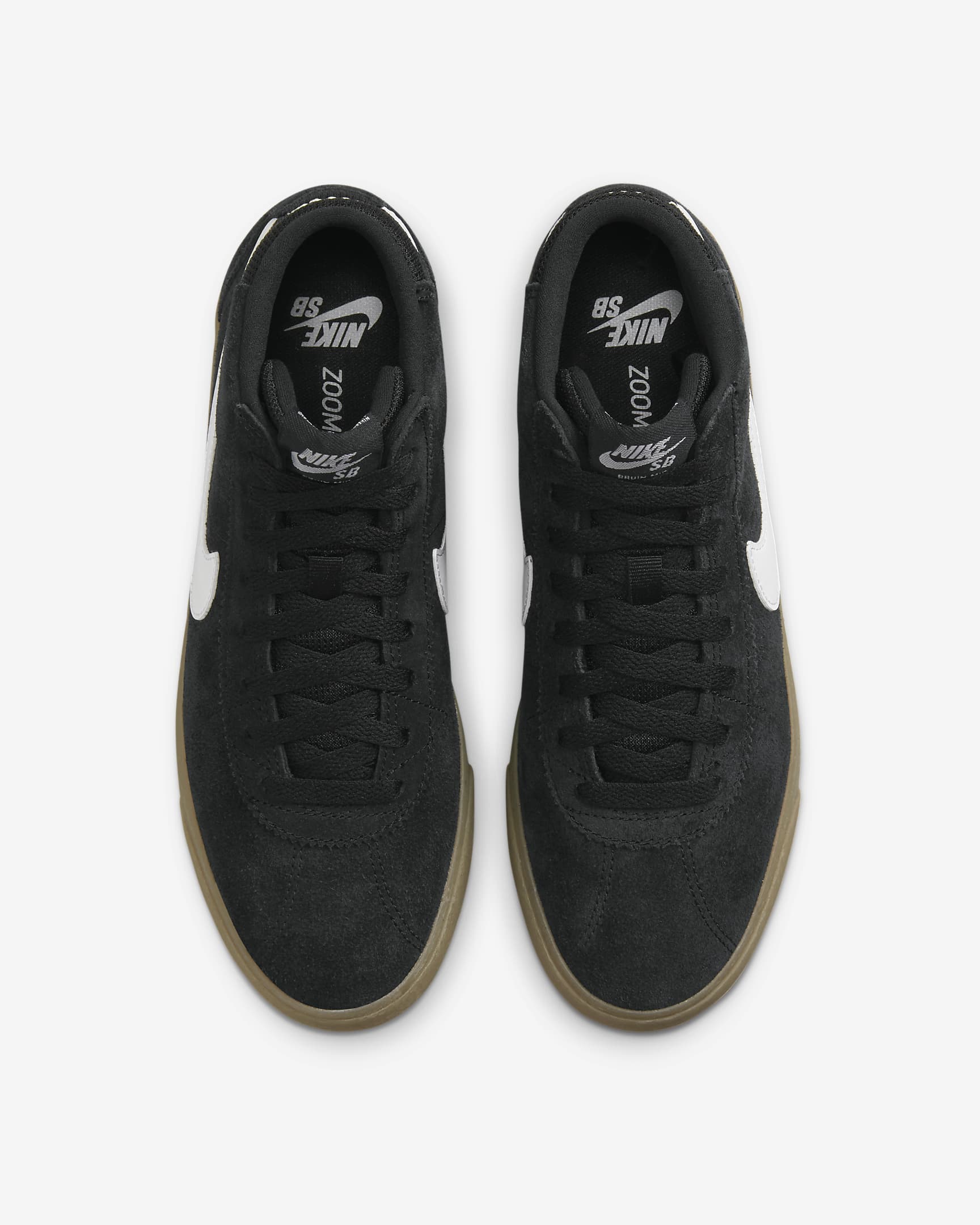 Nike SB Bruin High Skate Shoes - Black/Black/Gum Light Brown/White