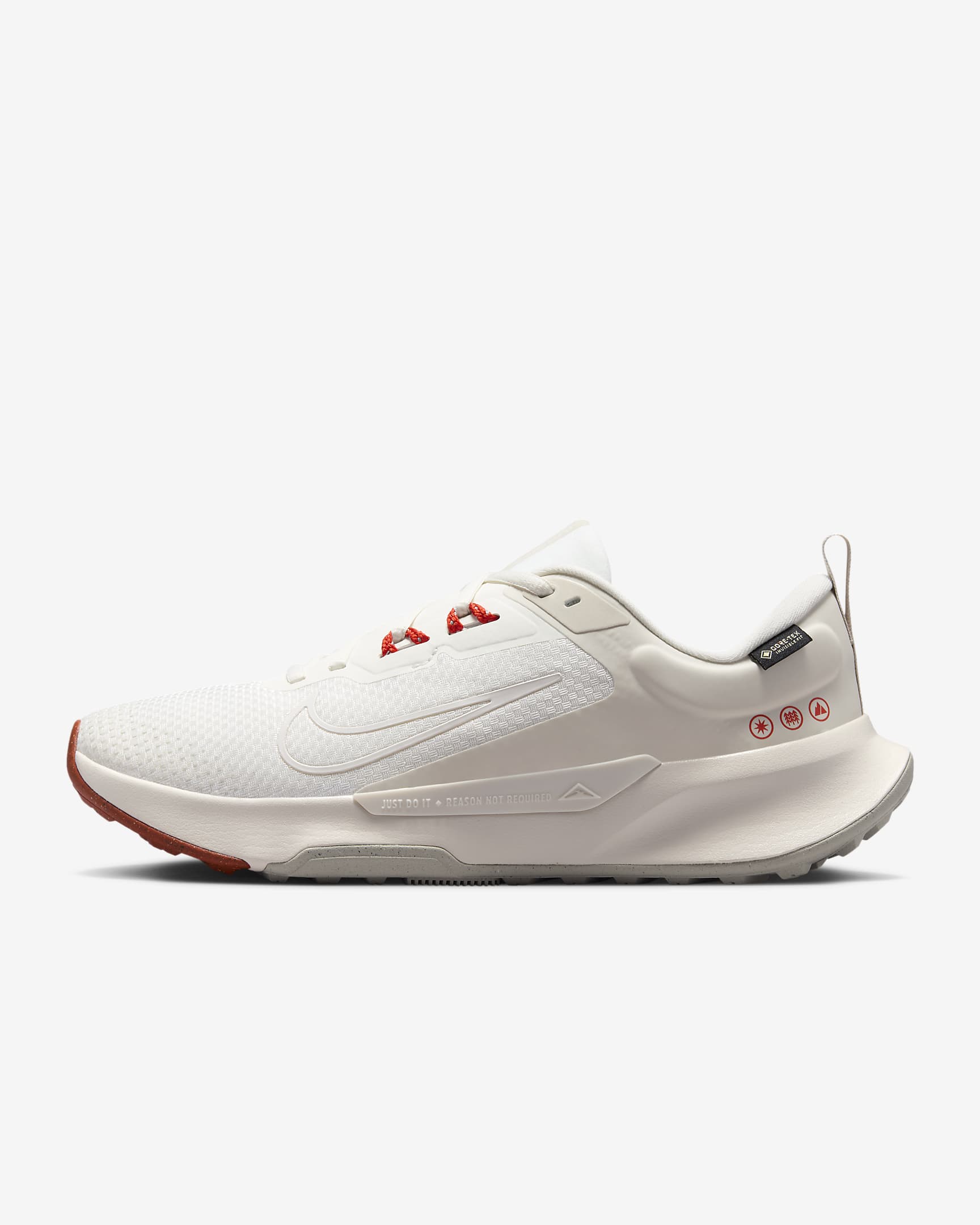 Sapatilhas de running para trilhos à prova de água Nike Juniper Trail 2 GORE-TEX para mulher - Sail/Vermelho Picante/Castanho Orewood claro/Phantom