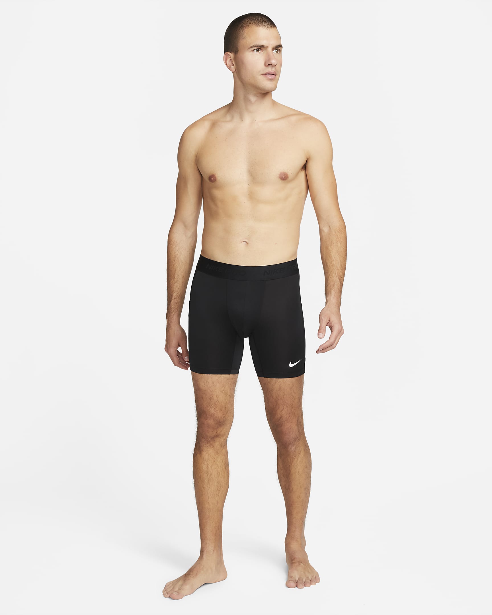 Nike Pro Men's Dri-FIT Fitness Shorts - Black/White