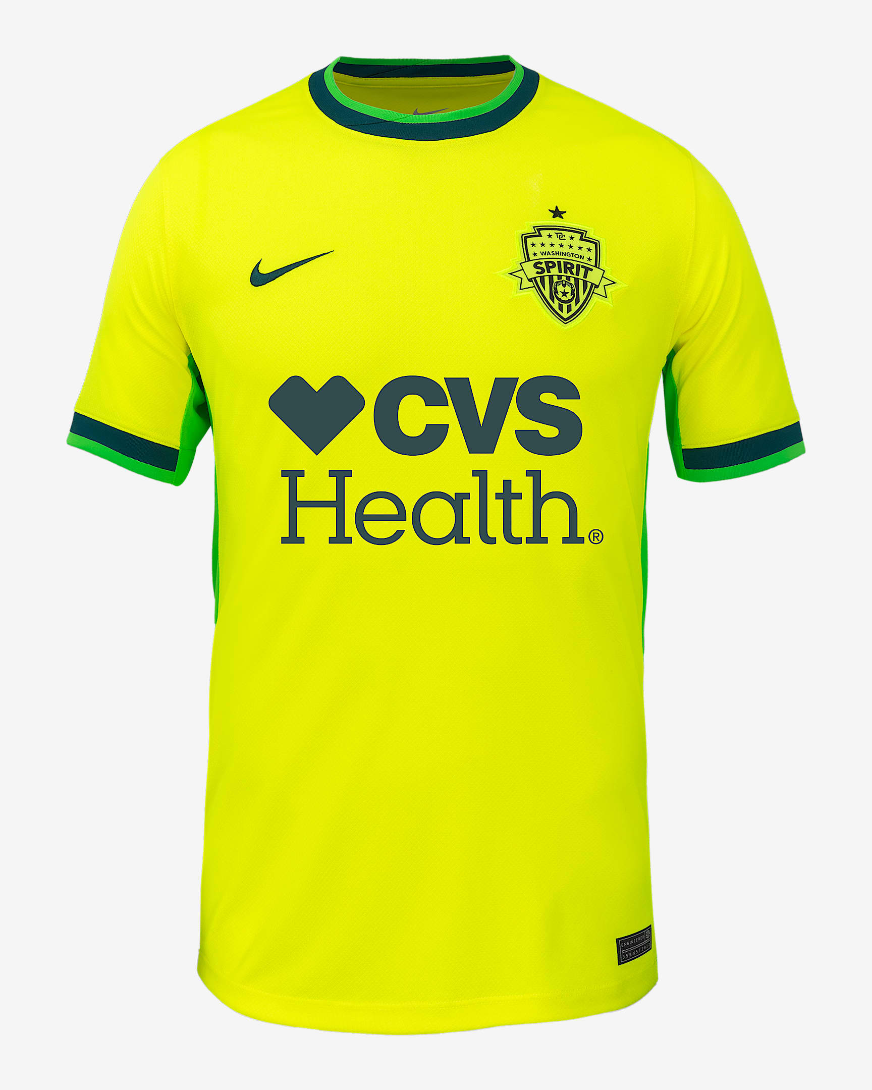 Trinity Rodman Washington Spirit 2025 Stadium Away Men's Nike Dri-FIT NWSL Replica Jersey - Lemon Venom/Deep Teal