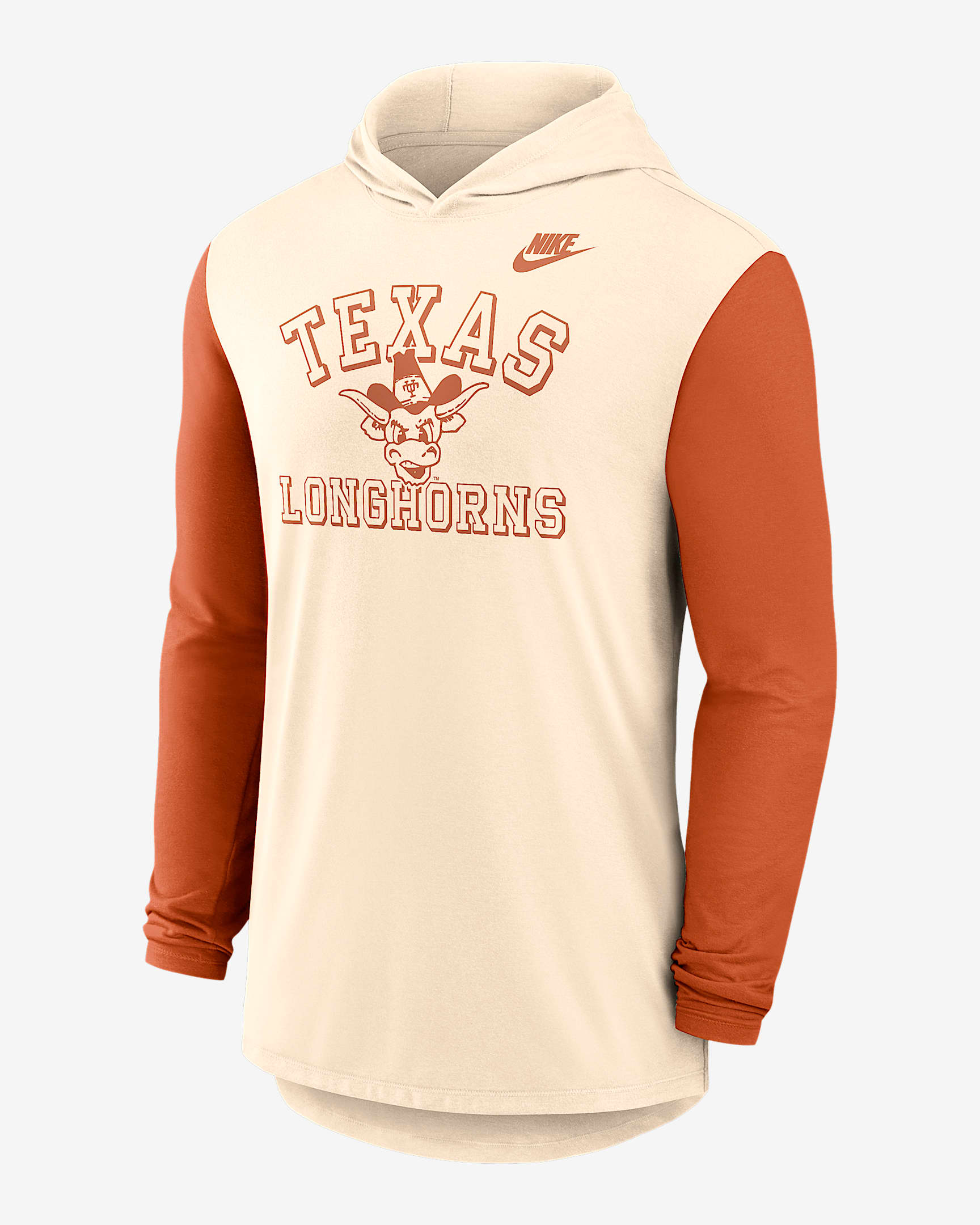 Texas Legacy Men's Nike Dri-FIT College Long-Sleeve Hooded T-Shirt - Natural