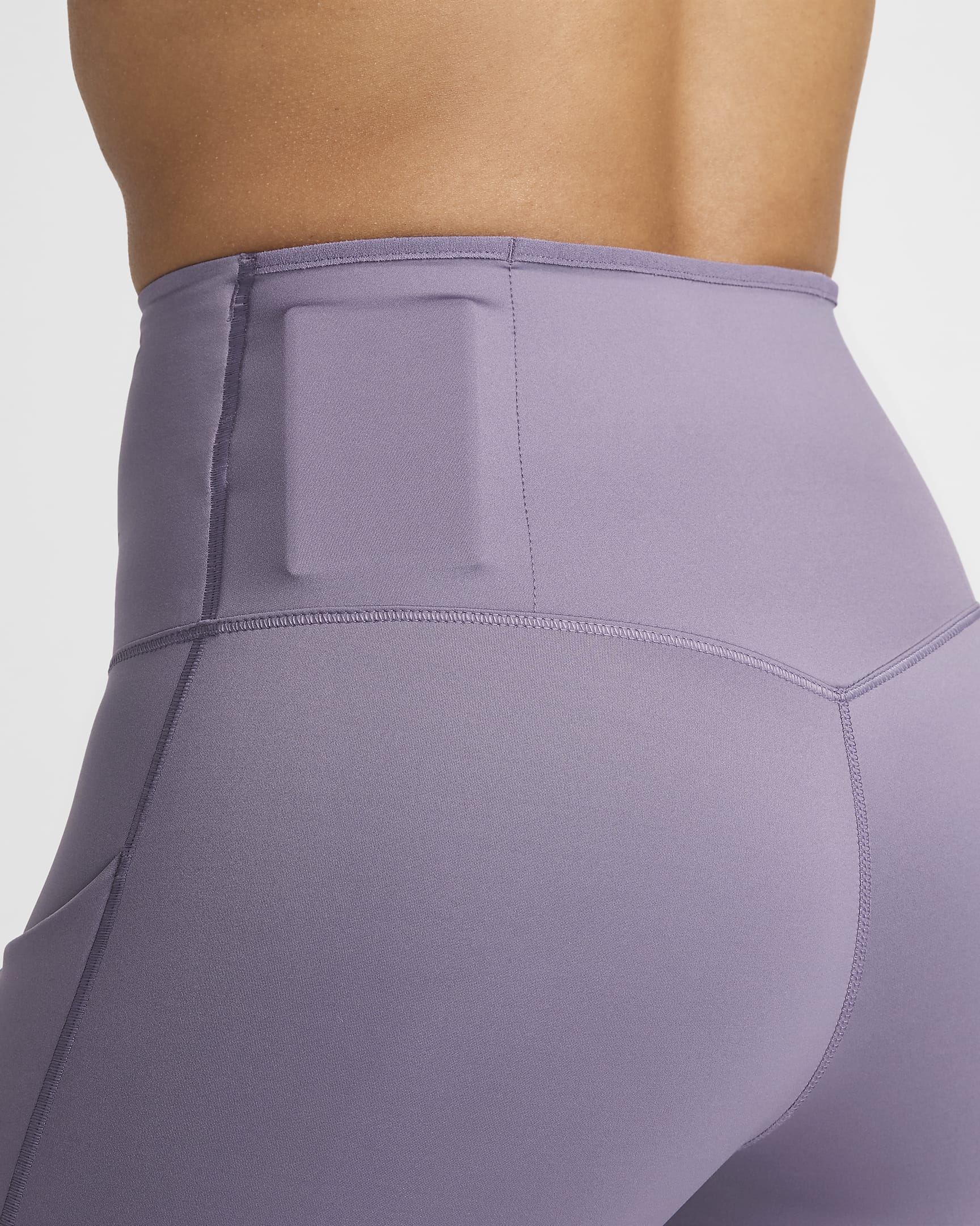 Nike Go Lange legging met hoge taille, zakken en complete ondersteuning voor dames - Daybreak/Zwart