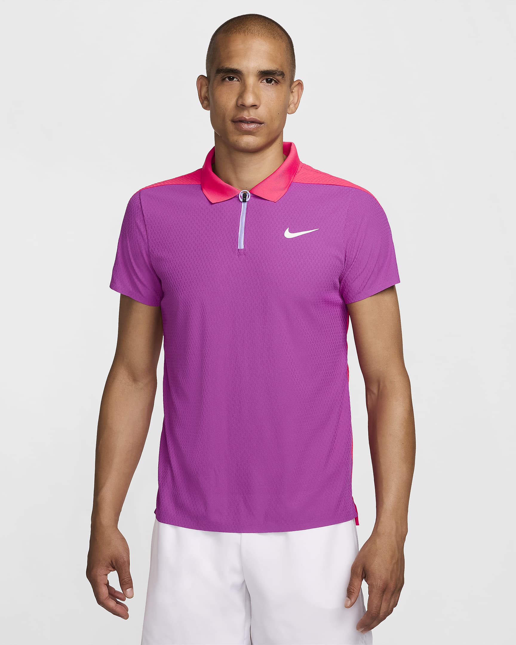 NikeCourt Slam Ultimate Men's Dri-FIT ADV Tennis Polo - Hot Fuchsia/Aster Pink/Mystic Hibiscus/White