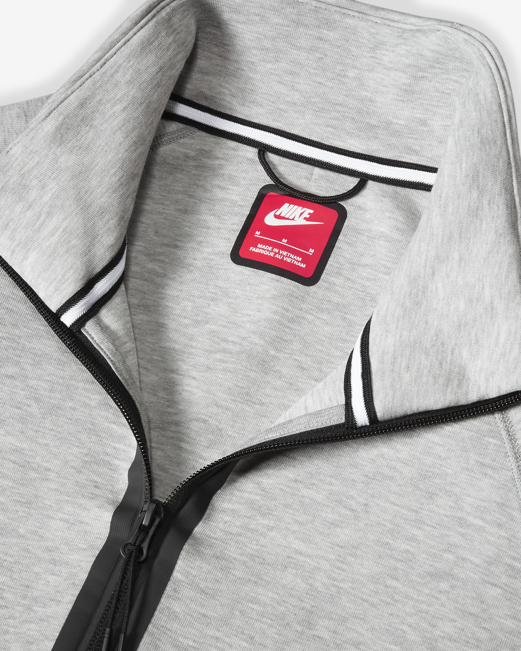 Nike Sportswear Tech Fleece rövid cipzáras férfipulóver - Dark Grey Heather/Fekete