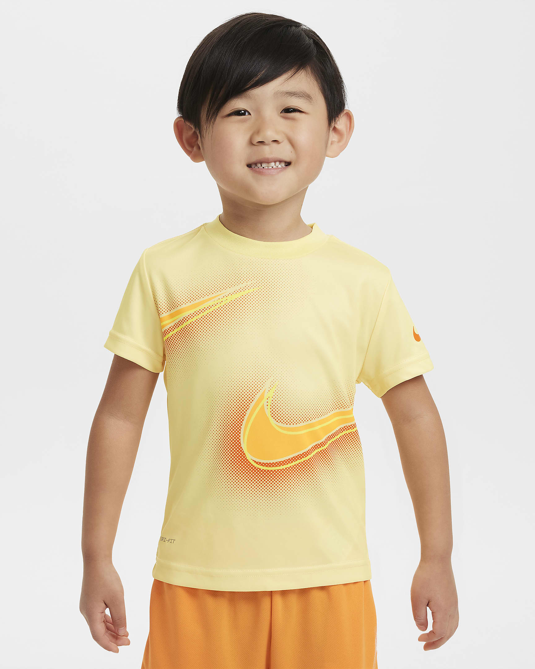 Nike Dri-FIT Toddler Stacked Up Swoosh T-Shirt - Soft Yellow