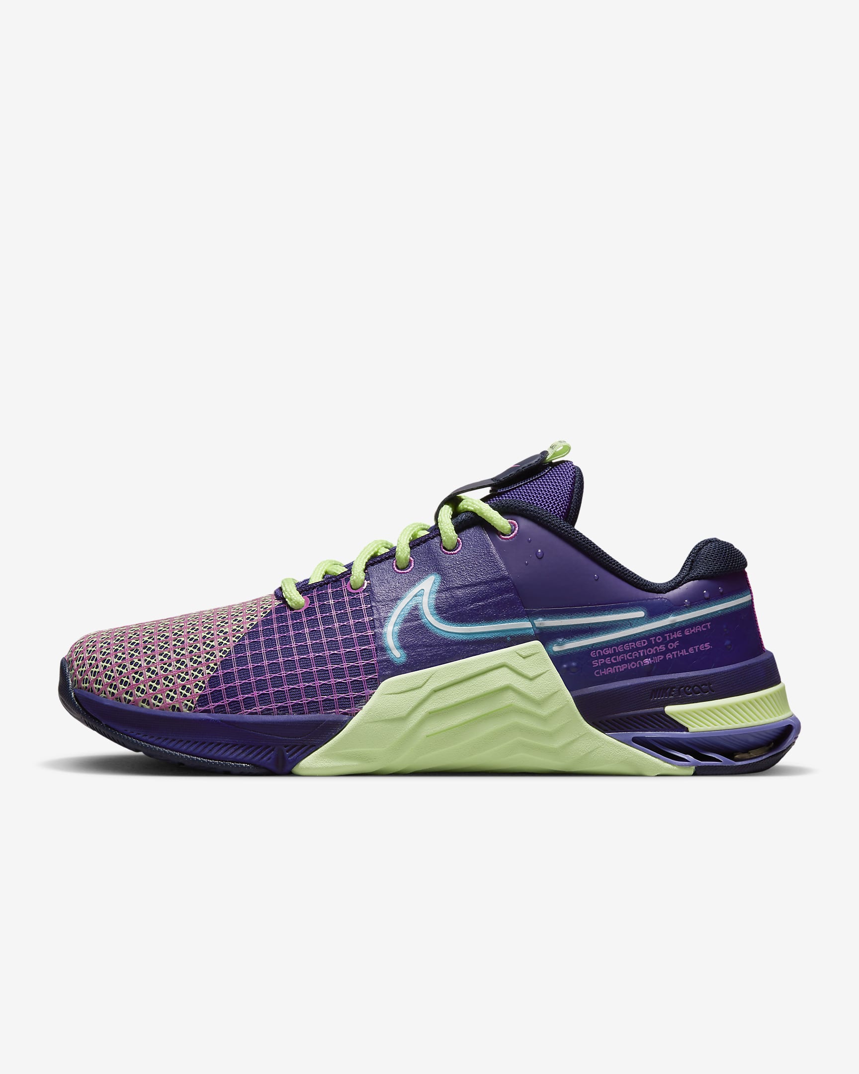 Nike Metcon 8 AMP Women's Training Shoes - Deep Purple/Barely Volt/Blackened Blue/Baltic Blue