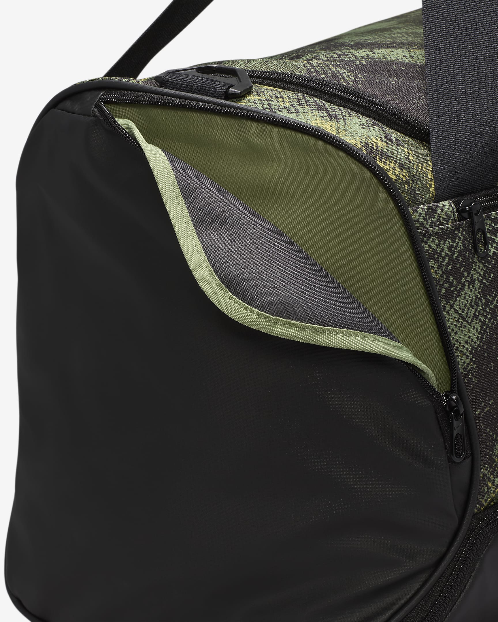 Sac de sport Nike Brasilia (taille moyenne, 60 L) - Oil Green/Noir/Coconut Milk