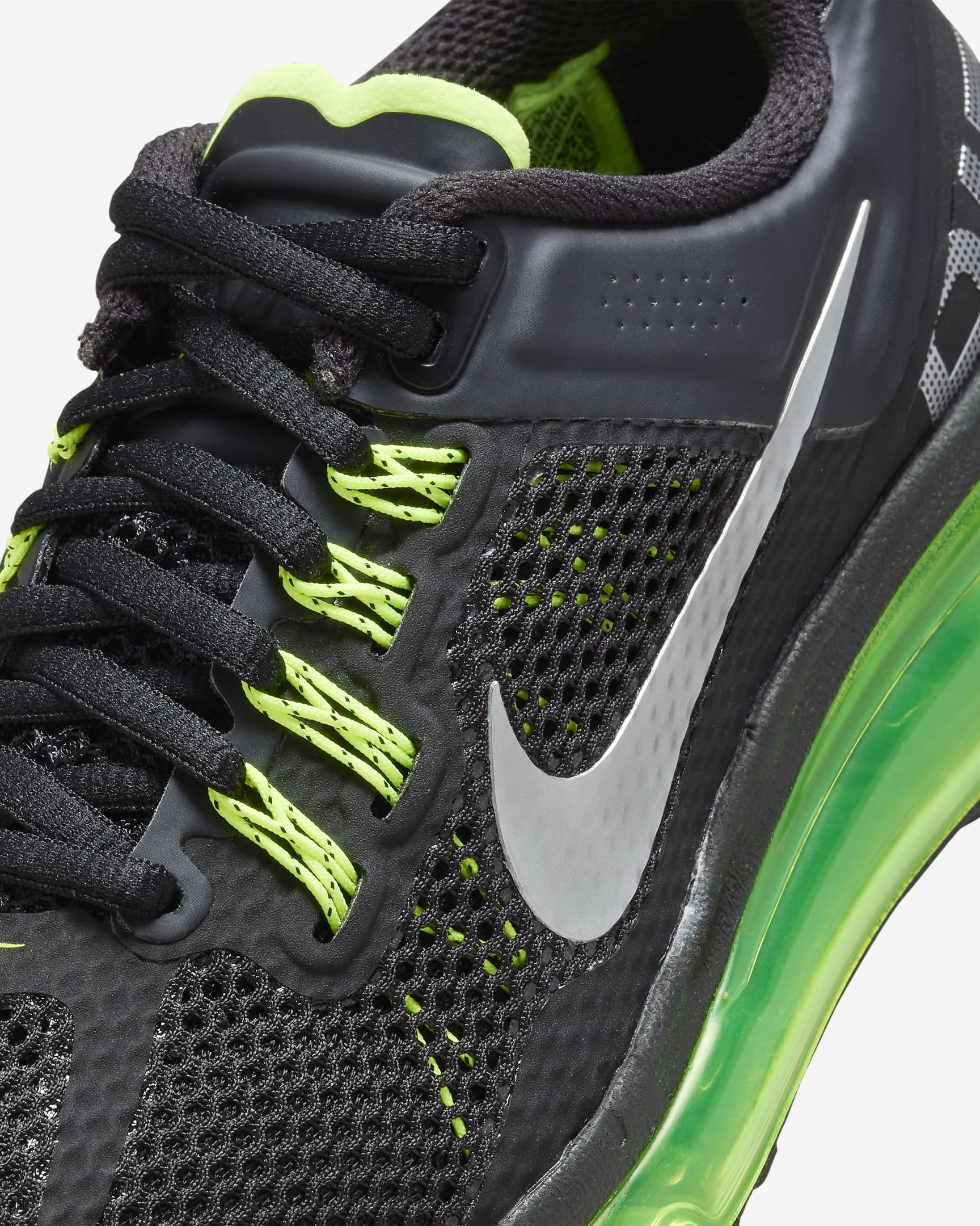 Chaussure Nike Air Max 2013 pour ado - Noir/Volt/Metallic Silver