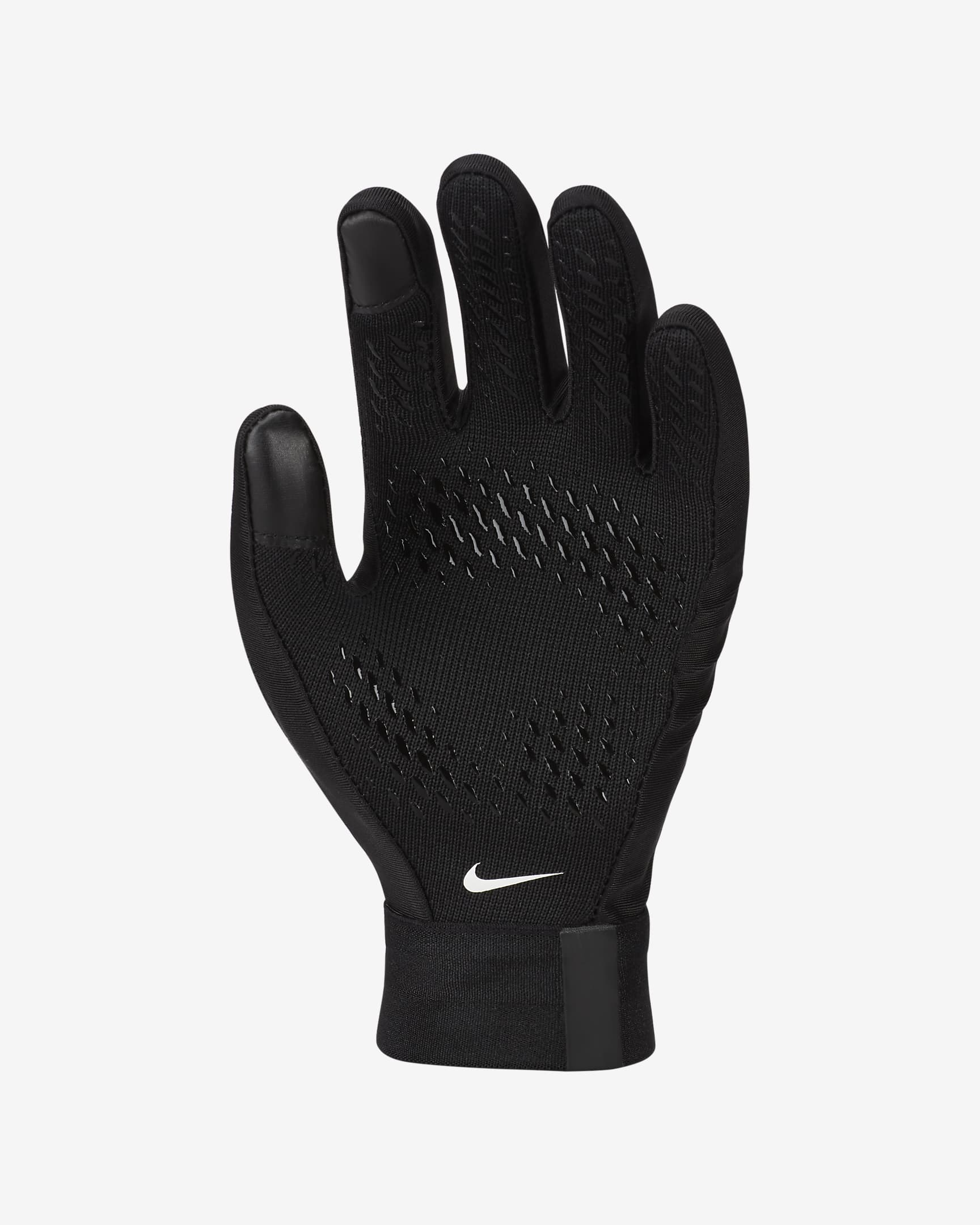 Gants de football Nike Therma-FIT Academy pour enfant - Noir/Noir/Blanc