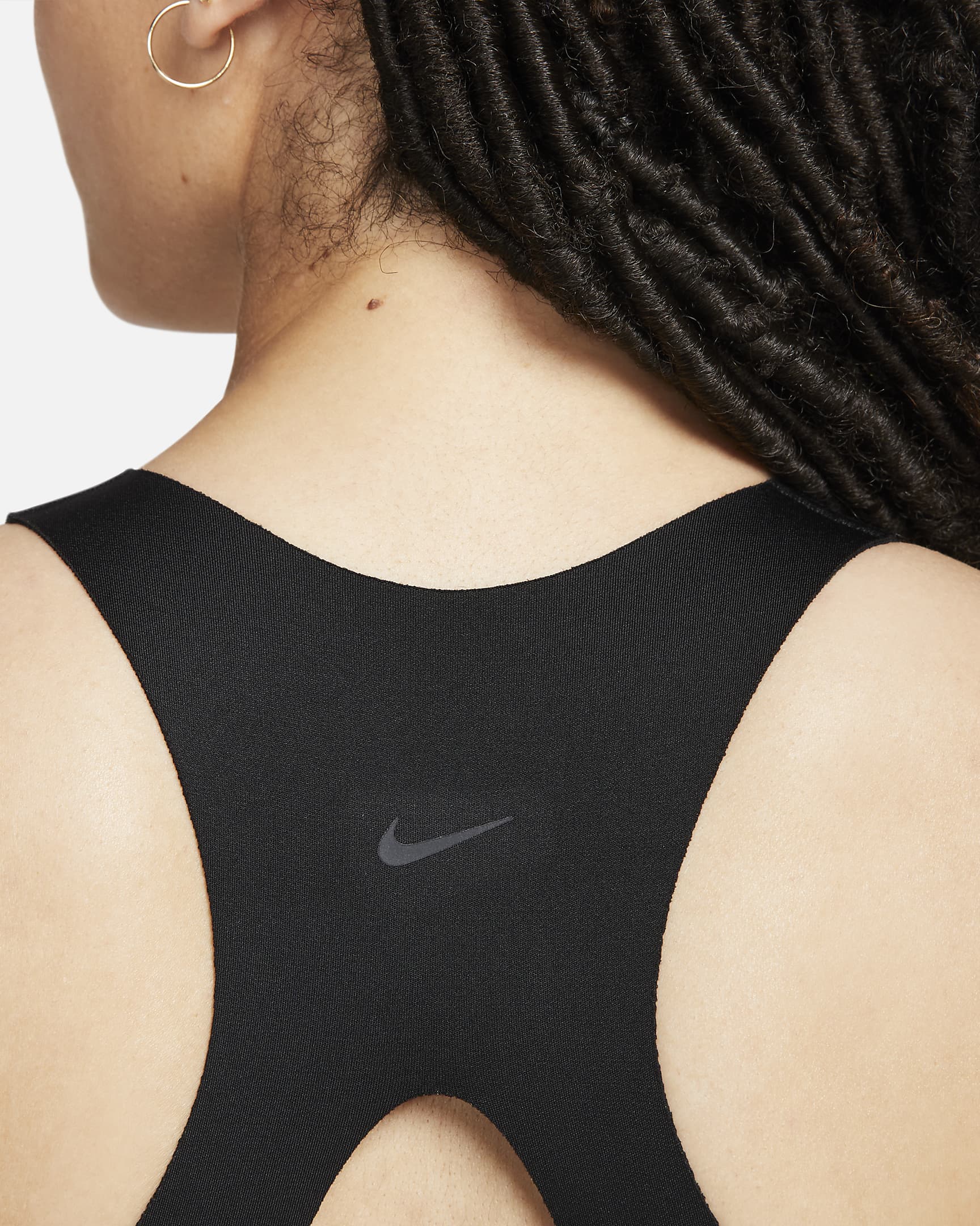 Brassière de sport rembourrée à maintien supérieur avec zip avant Nike Alpha pour femme - Noir/Noir/Dark Smoke Grey/Dark Smoke Grey