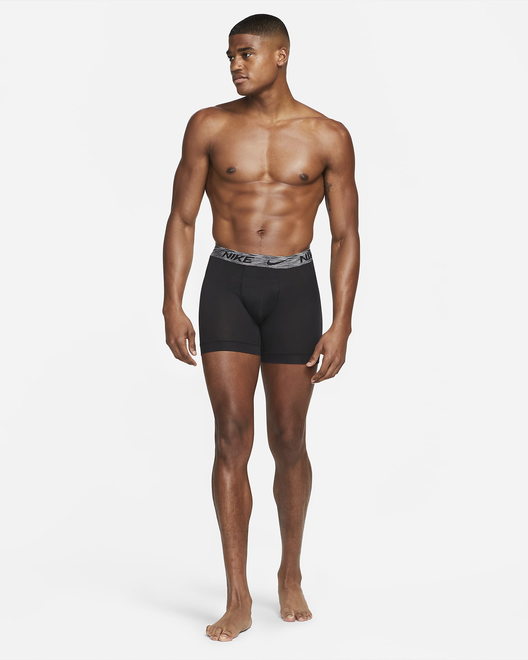 Nike Dri-FIT ReLuxe Men's Boxer Briefs (2-Pack) - Black