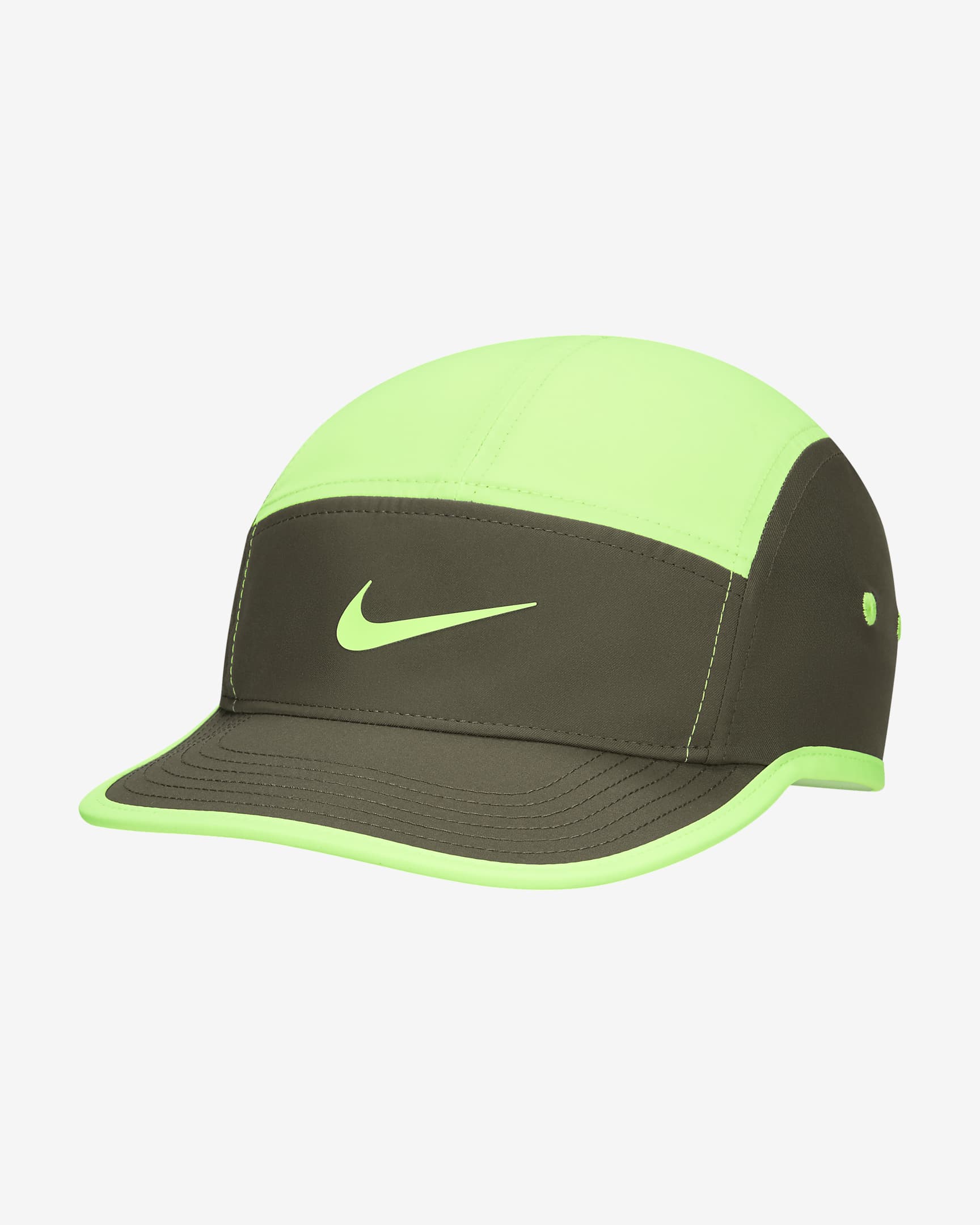 Nike Dri-FIT Fly Unstructured Swoosh Cap - Lime Blast/Medium Olive/Medium Olive/Lime Blast