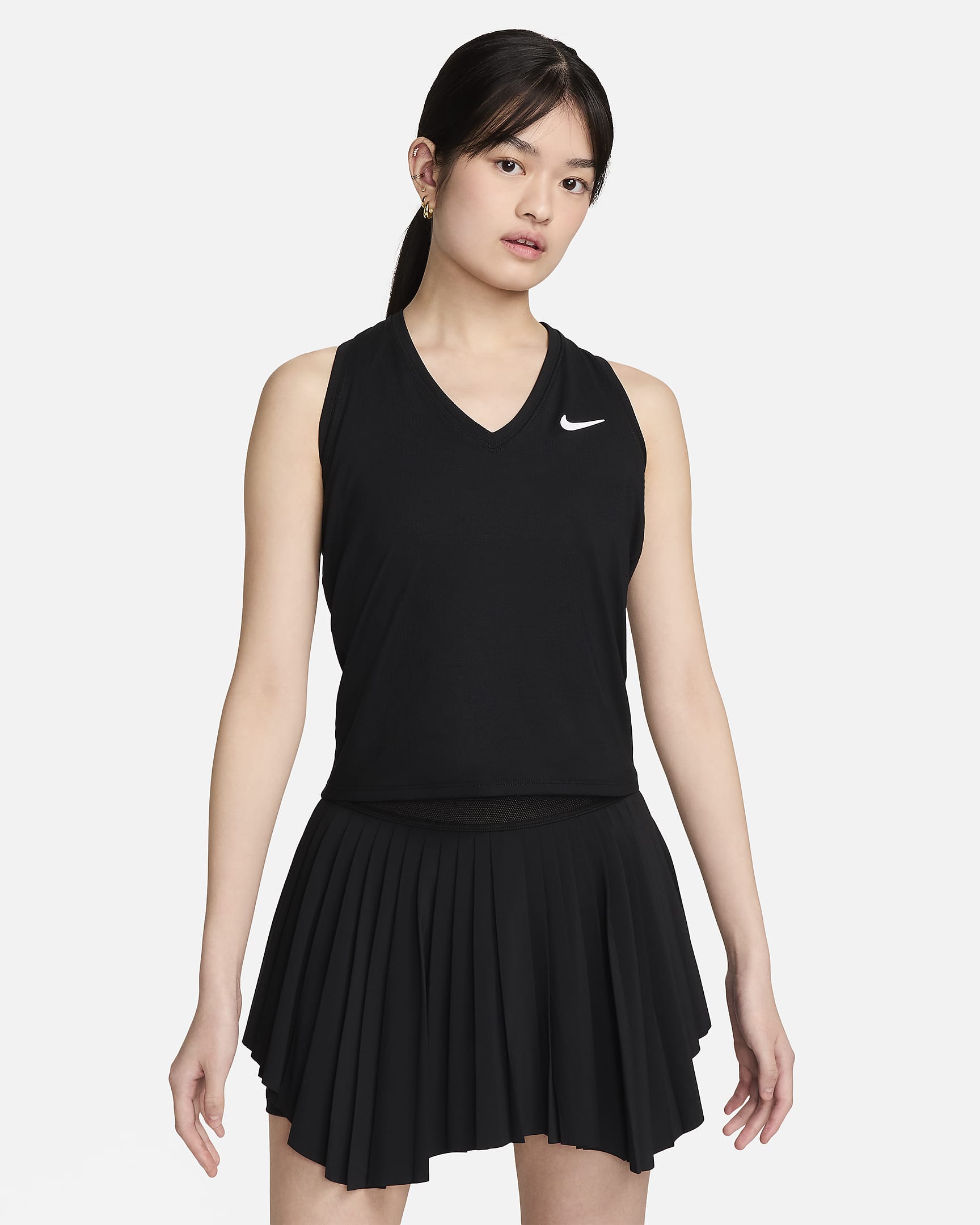 NikeCourt Victory 女款網球背心 - 黑色/白色