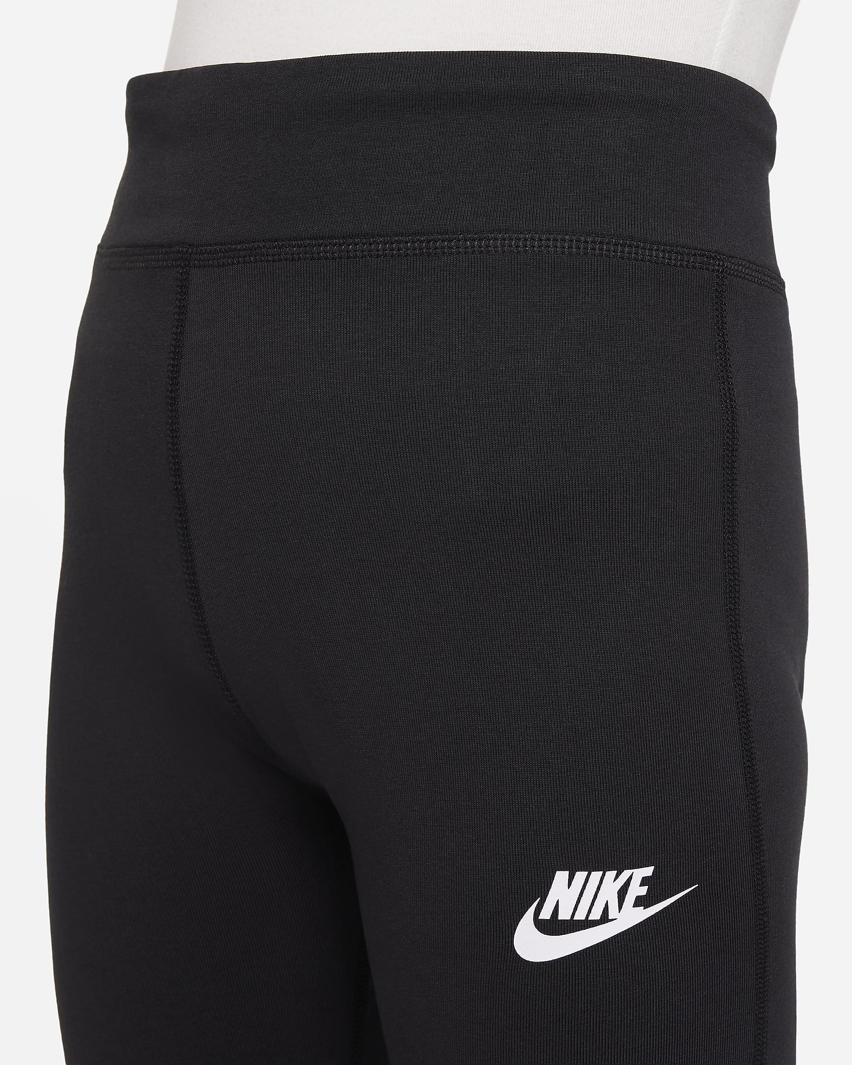 Nike Sportswear Favorites legging met wijde pijpen voor meisjes - Zwart/Wit