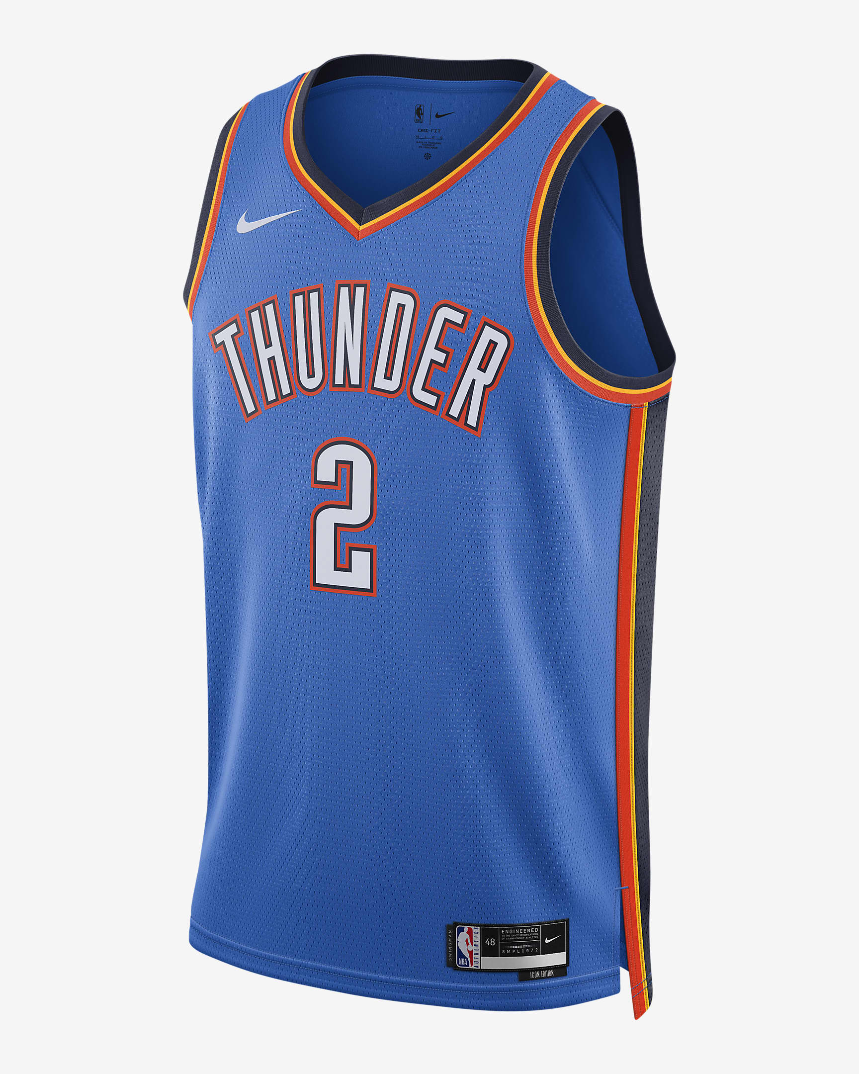 Oklahoma City Thunder Icon Edition 2022/23 Men's Nike Dri-FIT NBA Swingman Jersey - Signal Blue