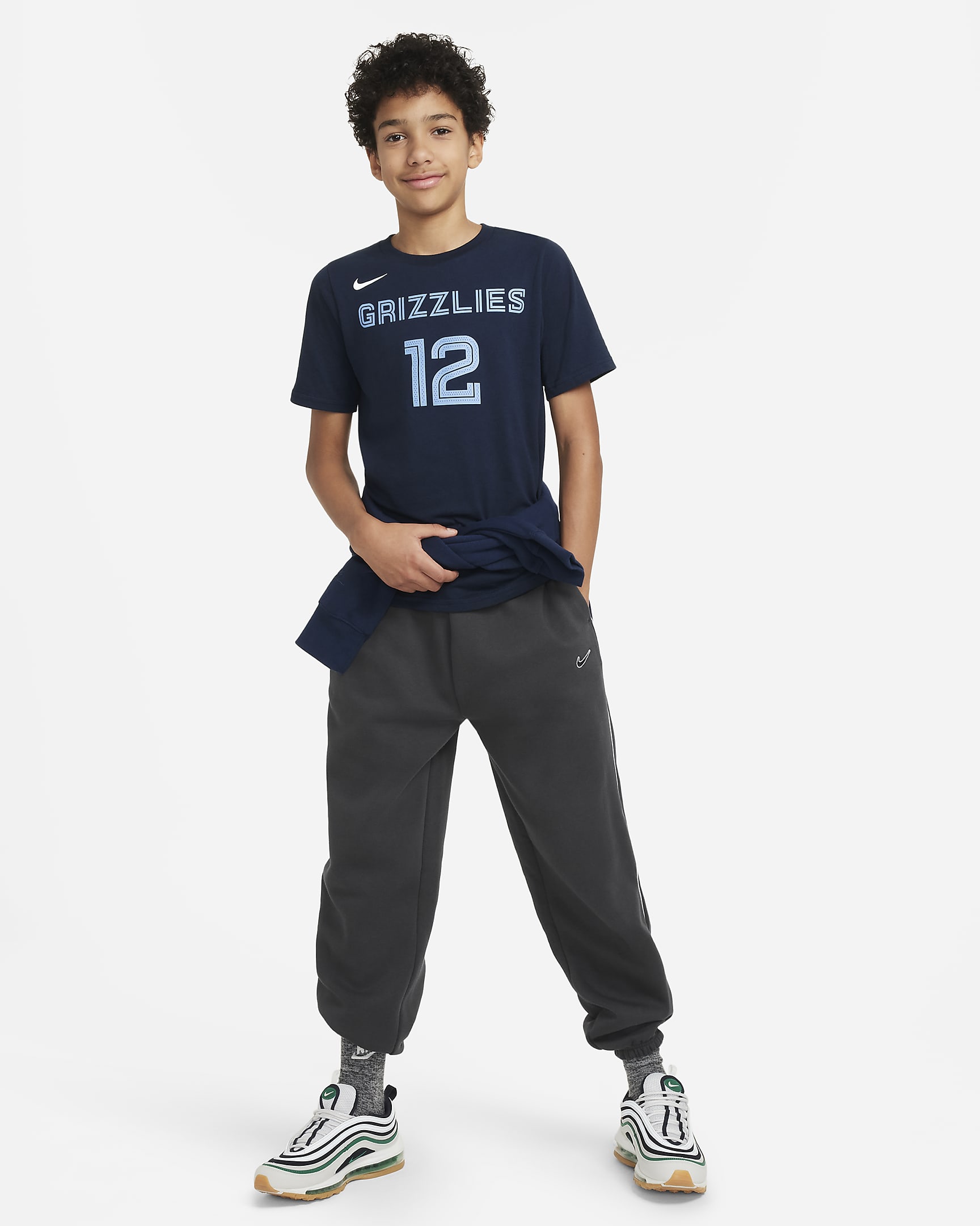 Ja Morant Memphis Grizzlies Older Kids' Nike NBA T-Shirt - College Navy