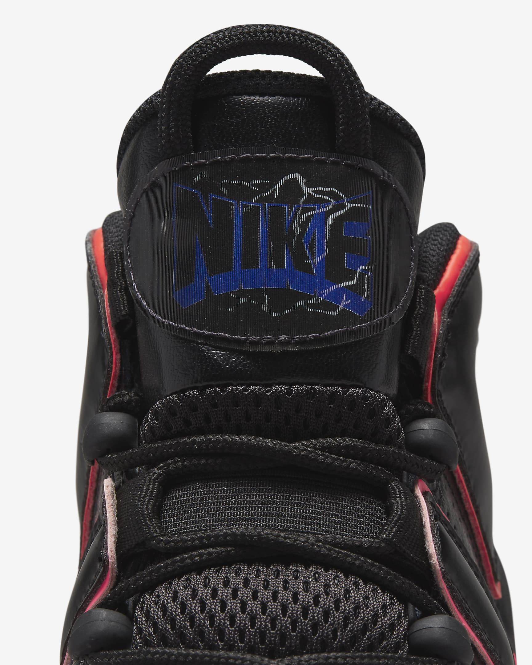 Calzado para niños grandes Nike Air More Uptempo - Negro/Azul carrera/Hiperrosa/Carmesí brillante