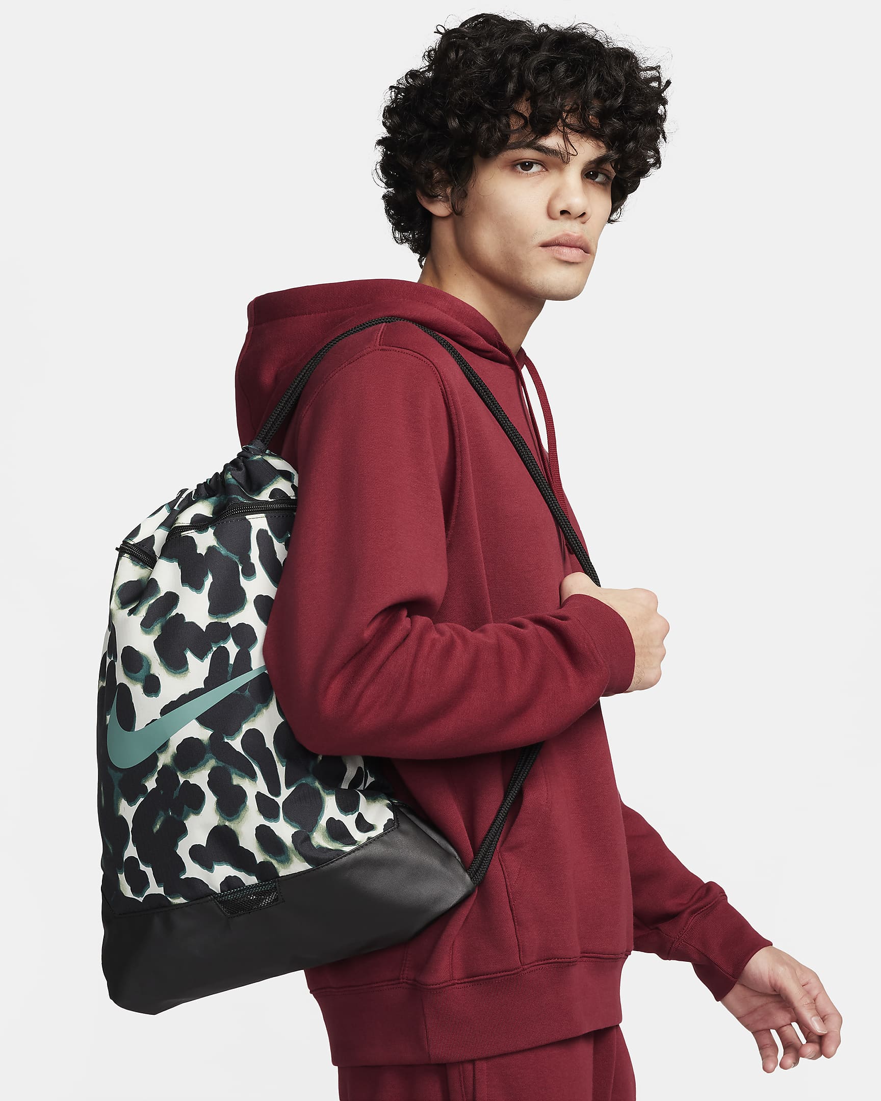 Nike Brasilia Drawstring Bag (18L) - Black/Bicoastal/Bicoastal