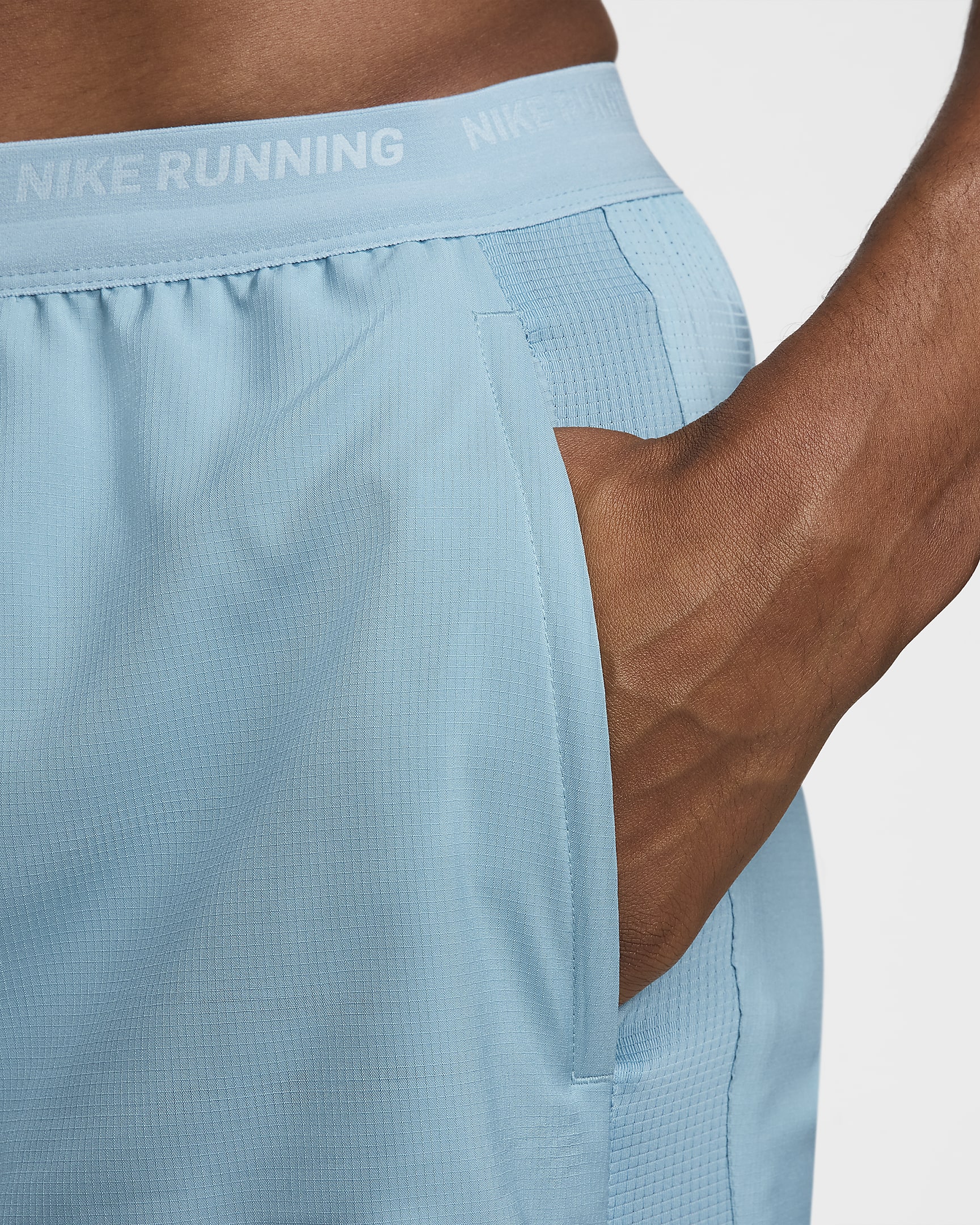 Nike Stride Men's Dri-FIT 13cm (approx.) Hybrid Running Shorts - Denim Turquoise/Denim Turquoise/Black