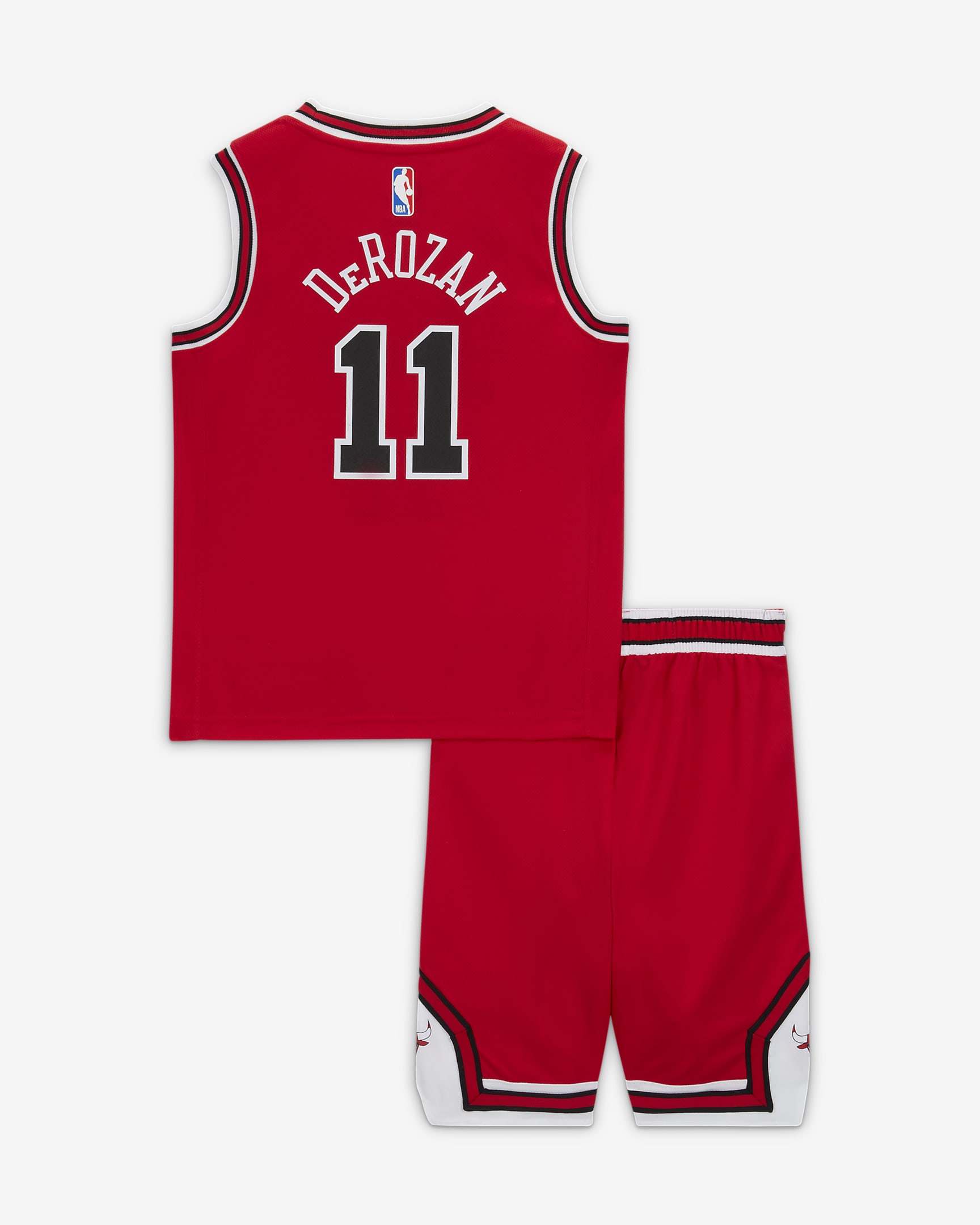 Gaveæske med DeMar DeRozan Chicago Bulls Icon Edition Nike NBA-trøje og shorts til større børn (drenge) - University Red